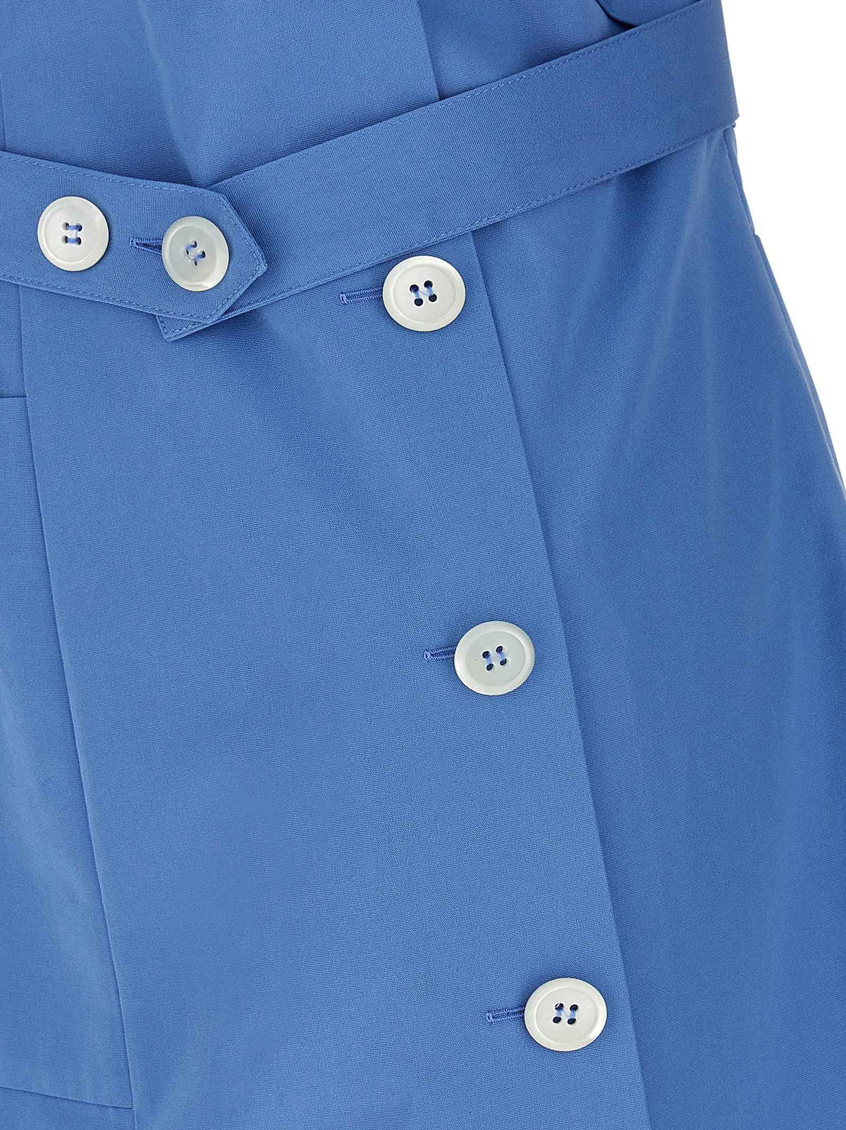 Miu Miu Blue Cotton Short Dress