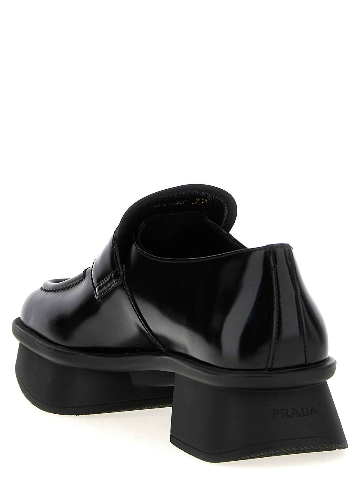 Prada Black Calfskin Slip-On Loafers