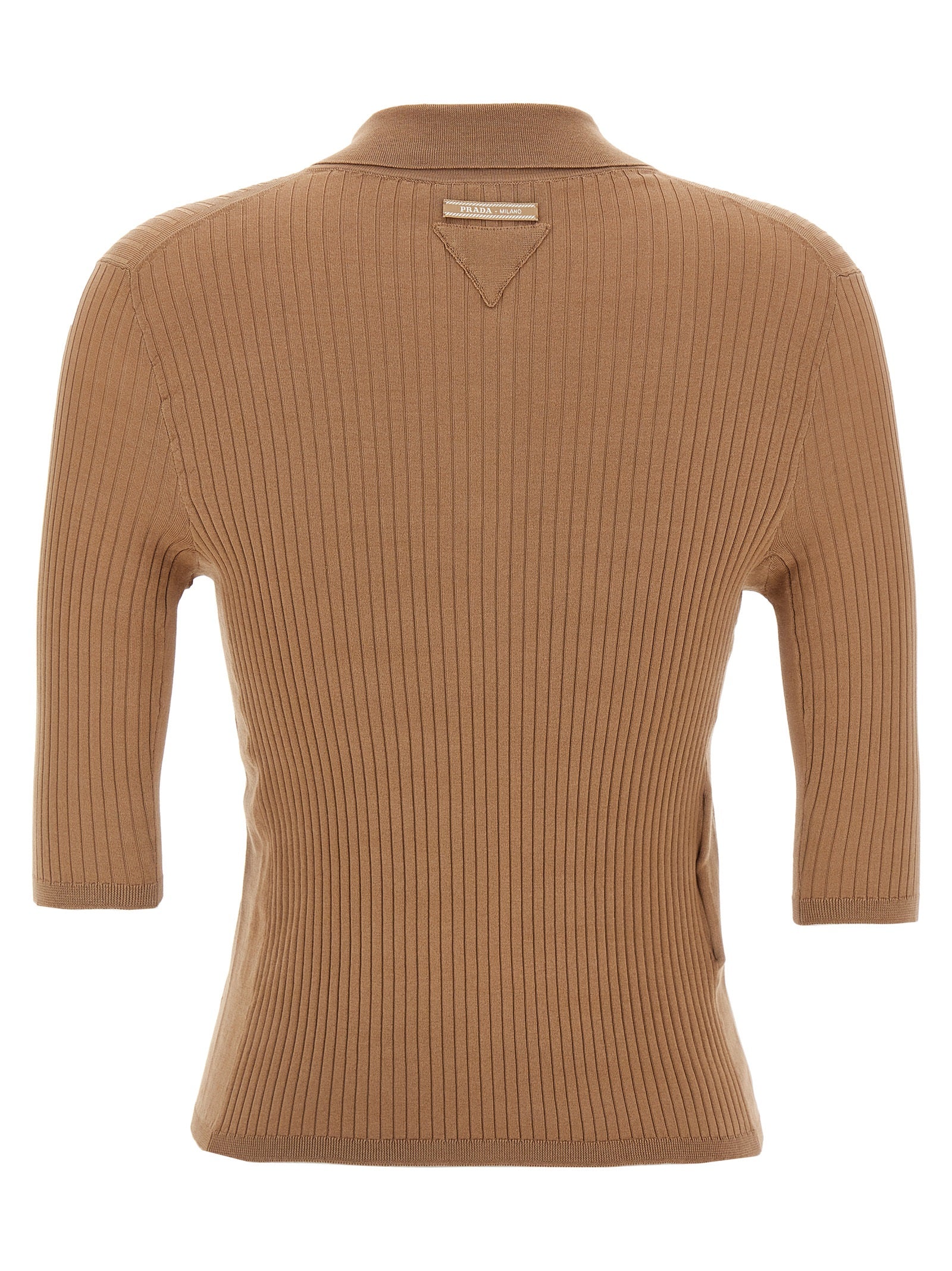Prada Beige Cotton Polo Shirt