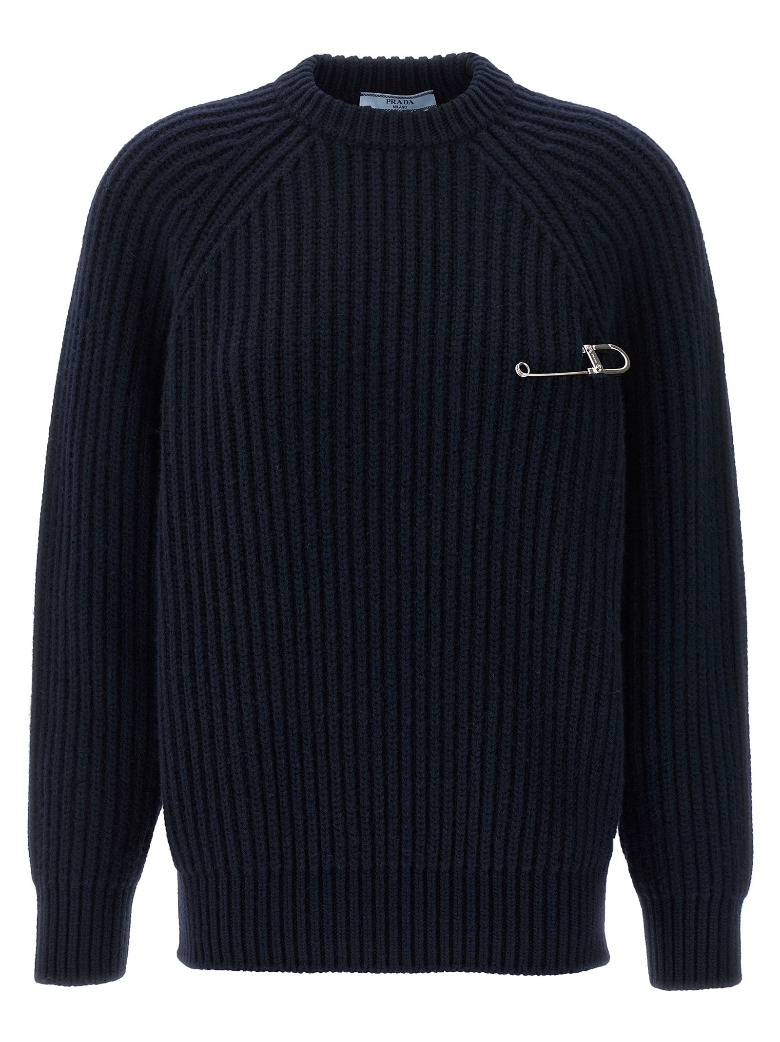 Prada Blue Virgin Wool Cardigan