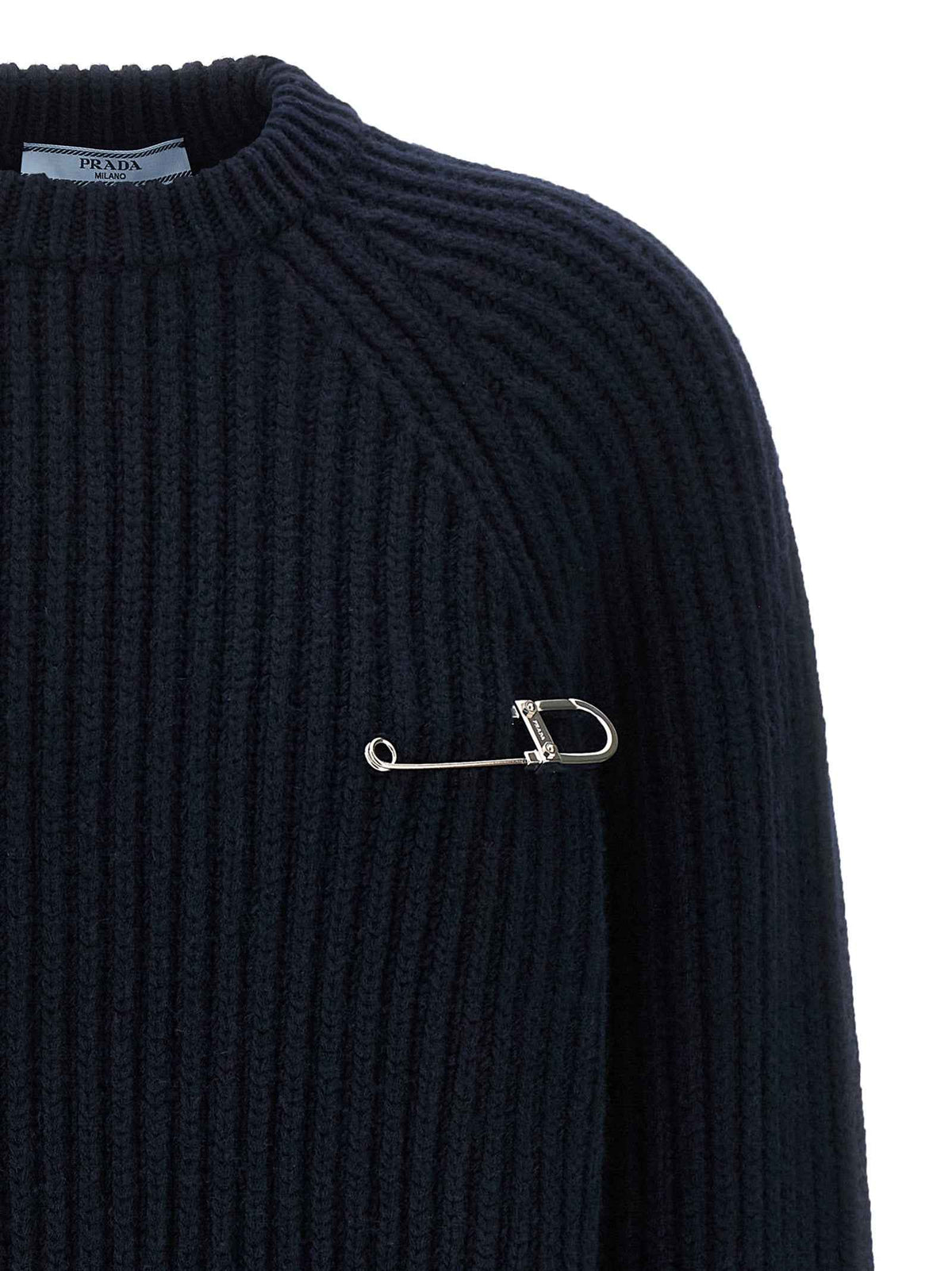 Prada Blue Virgin Wool Cardigan