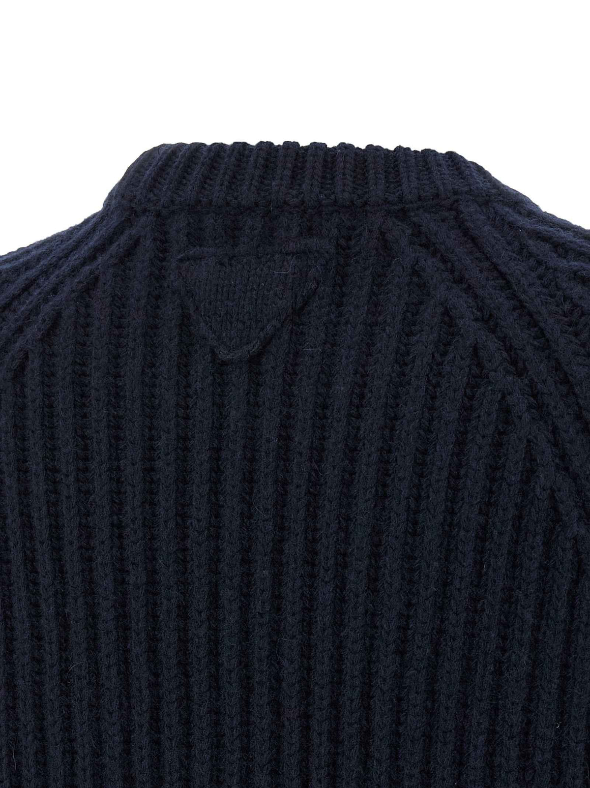 Prada Blue Virgin Wool Cardigan