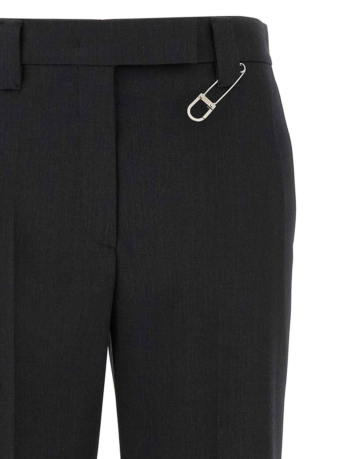 Prada Gray Virgin Wool Dress Pants