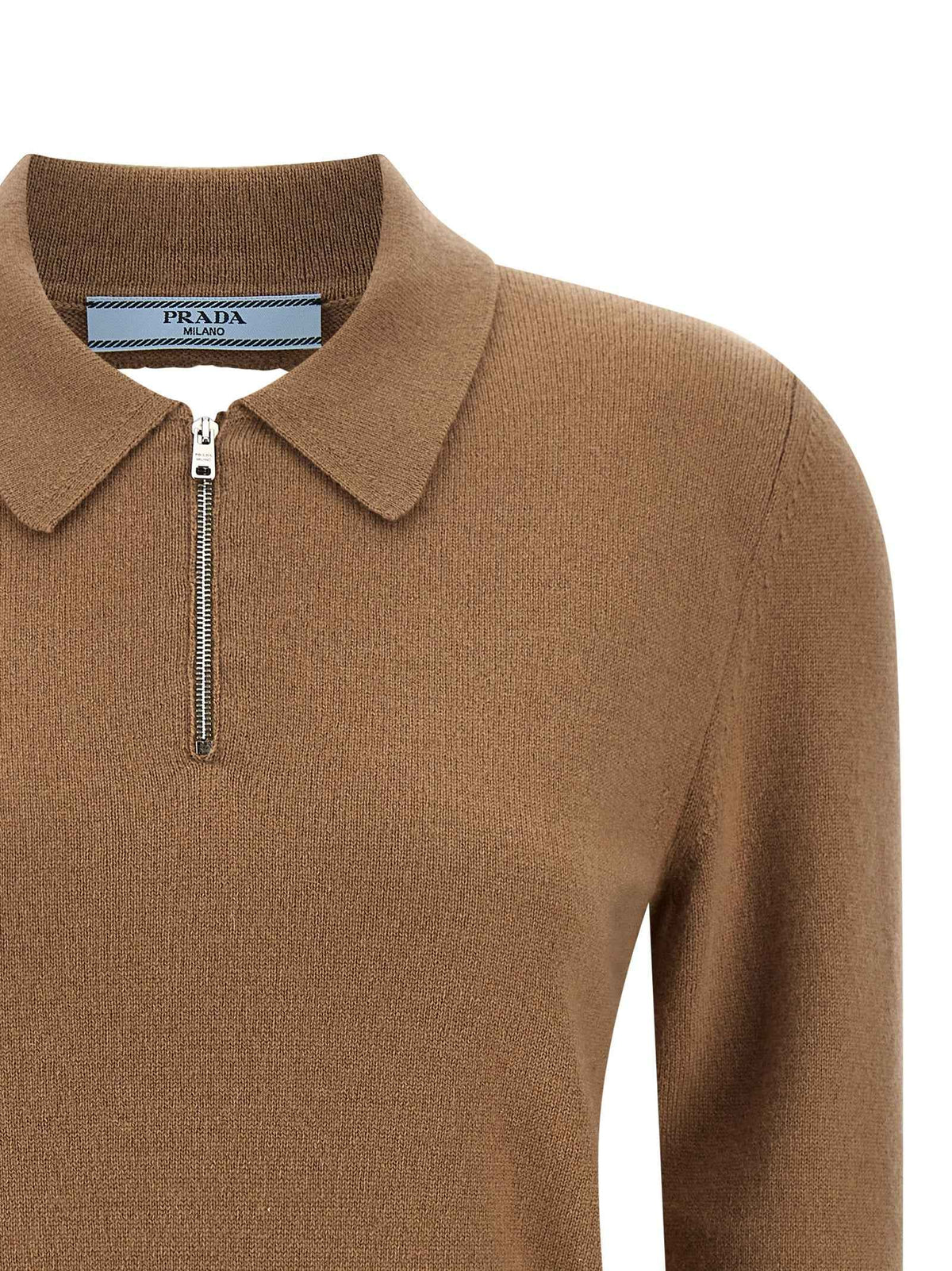 Prada Beige Cashmere Polo Shirt