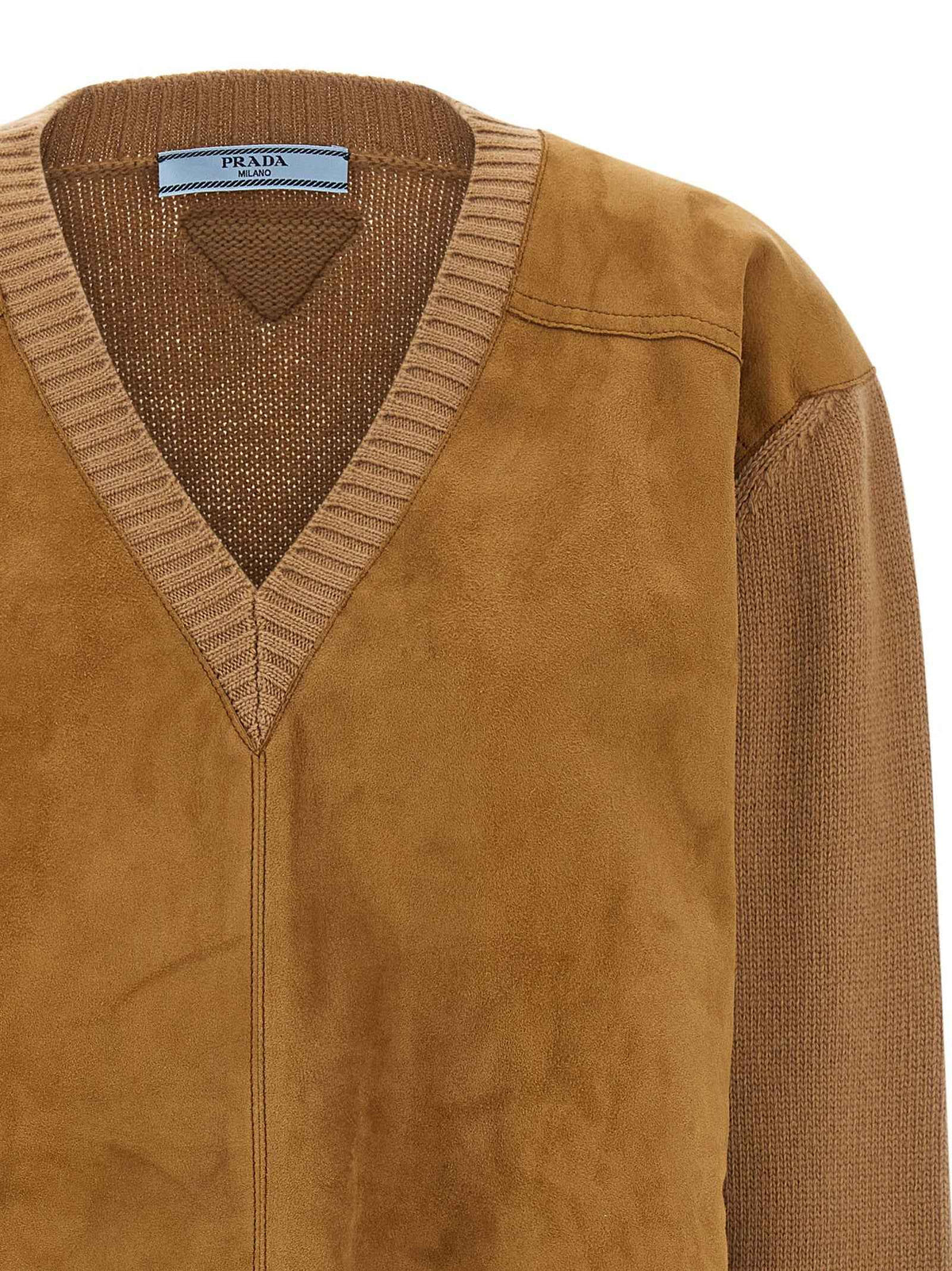 Prada Brown Virgin Wool Cardigan
