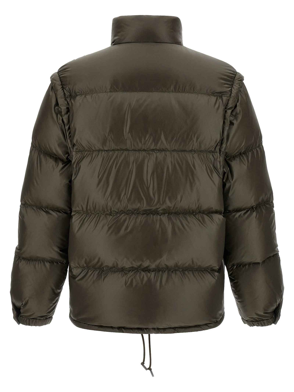 Prada Gray Recycled Polyamide Full-Length Jacket