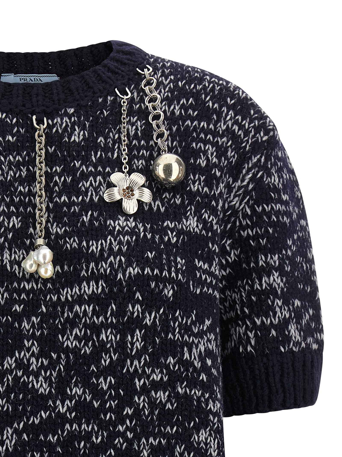Prada Multicolor Virgin Wool Cardigan