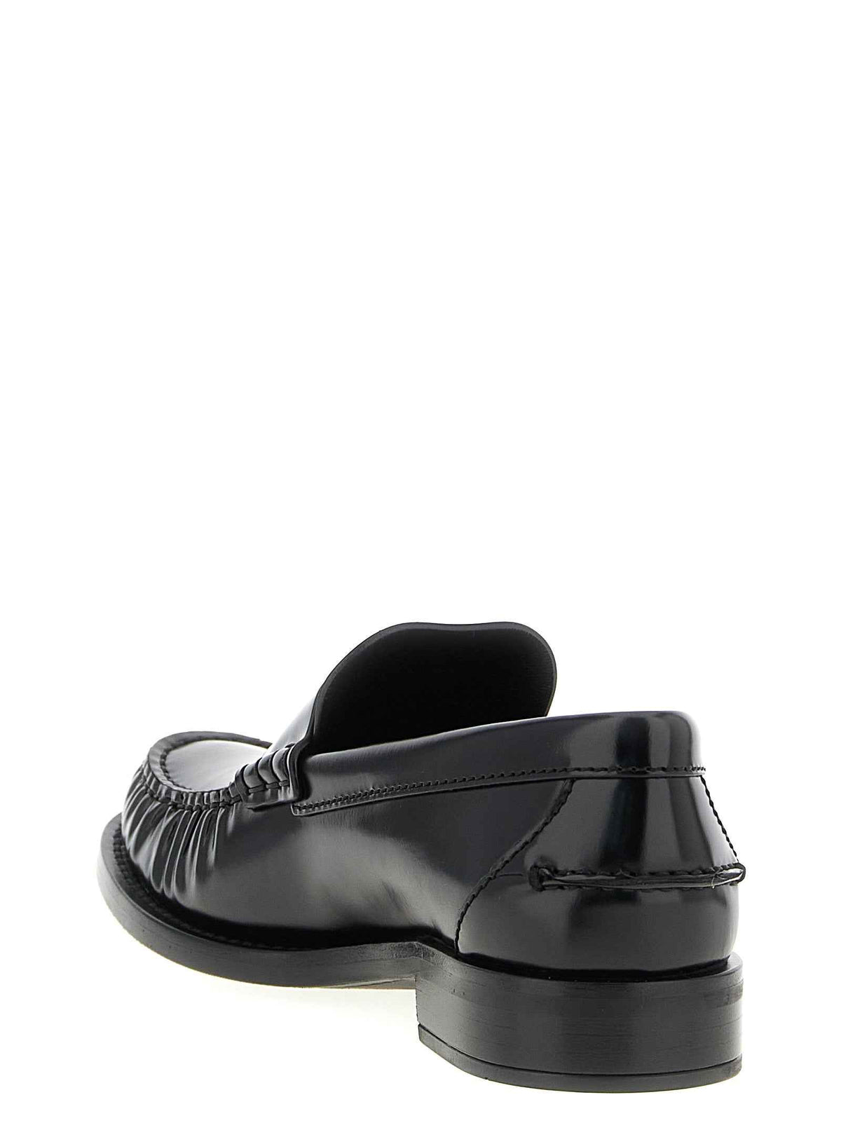 Prada Black Calfskin Slip-On Loafers
