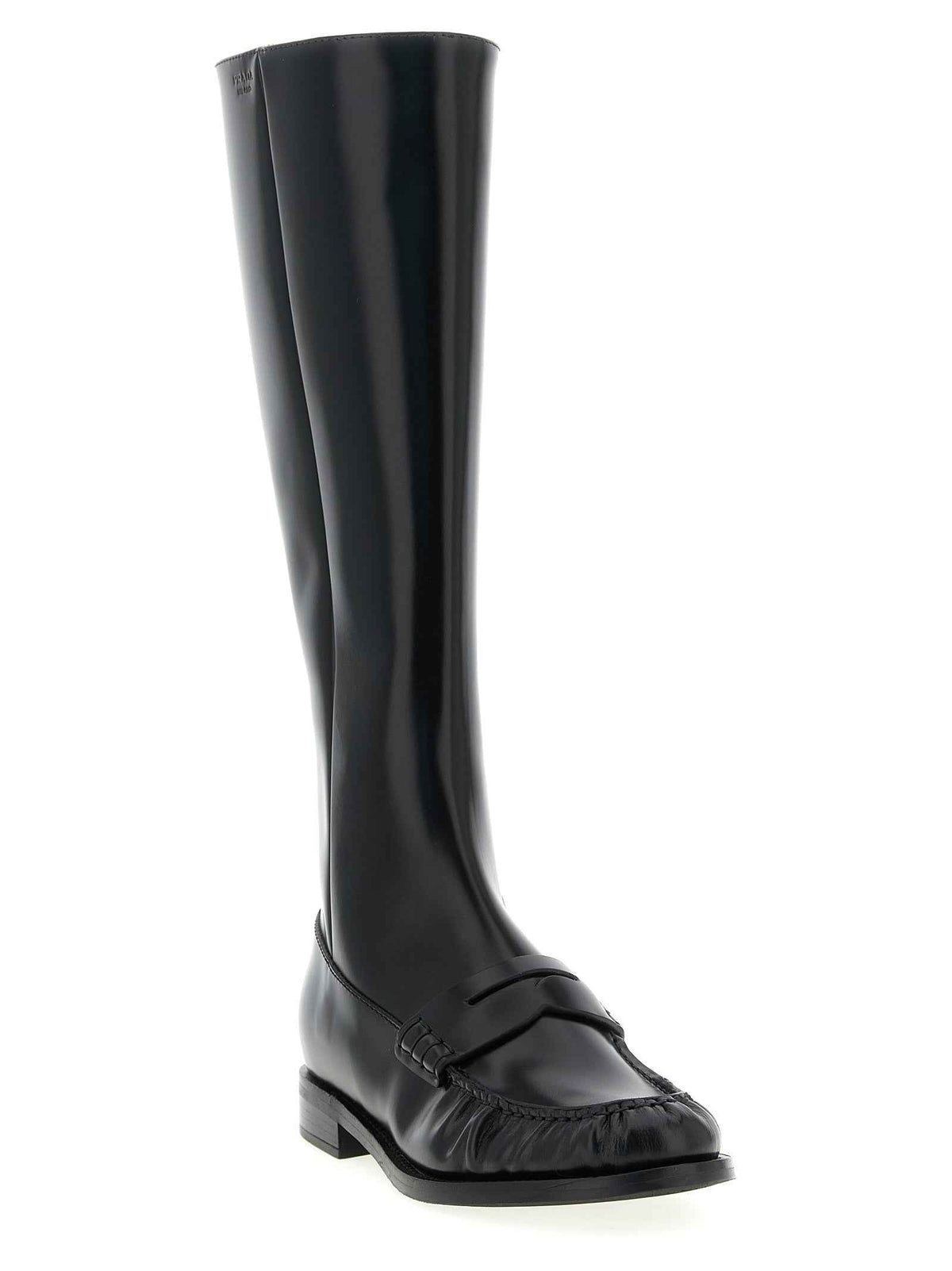 Prada Black Calfskin Over The Knee