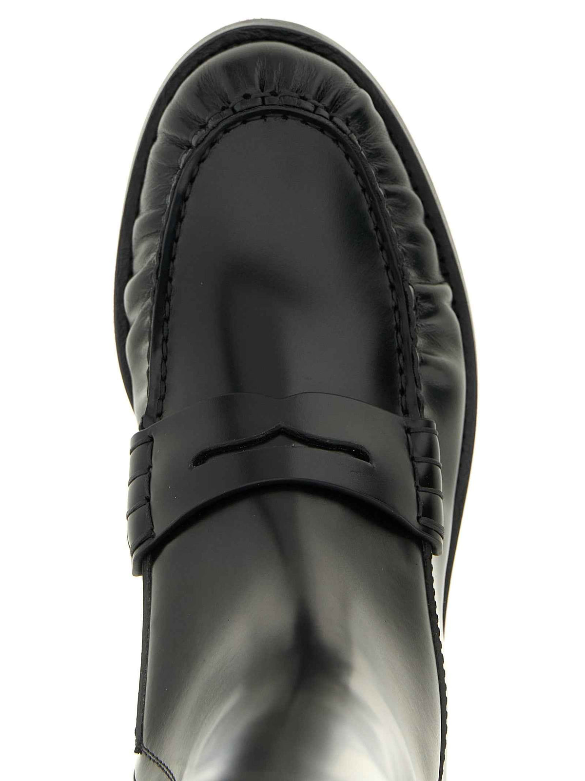 Prada Black Calfskin Over The Knee