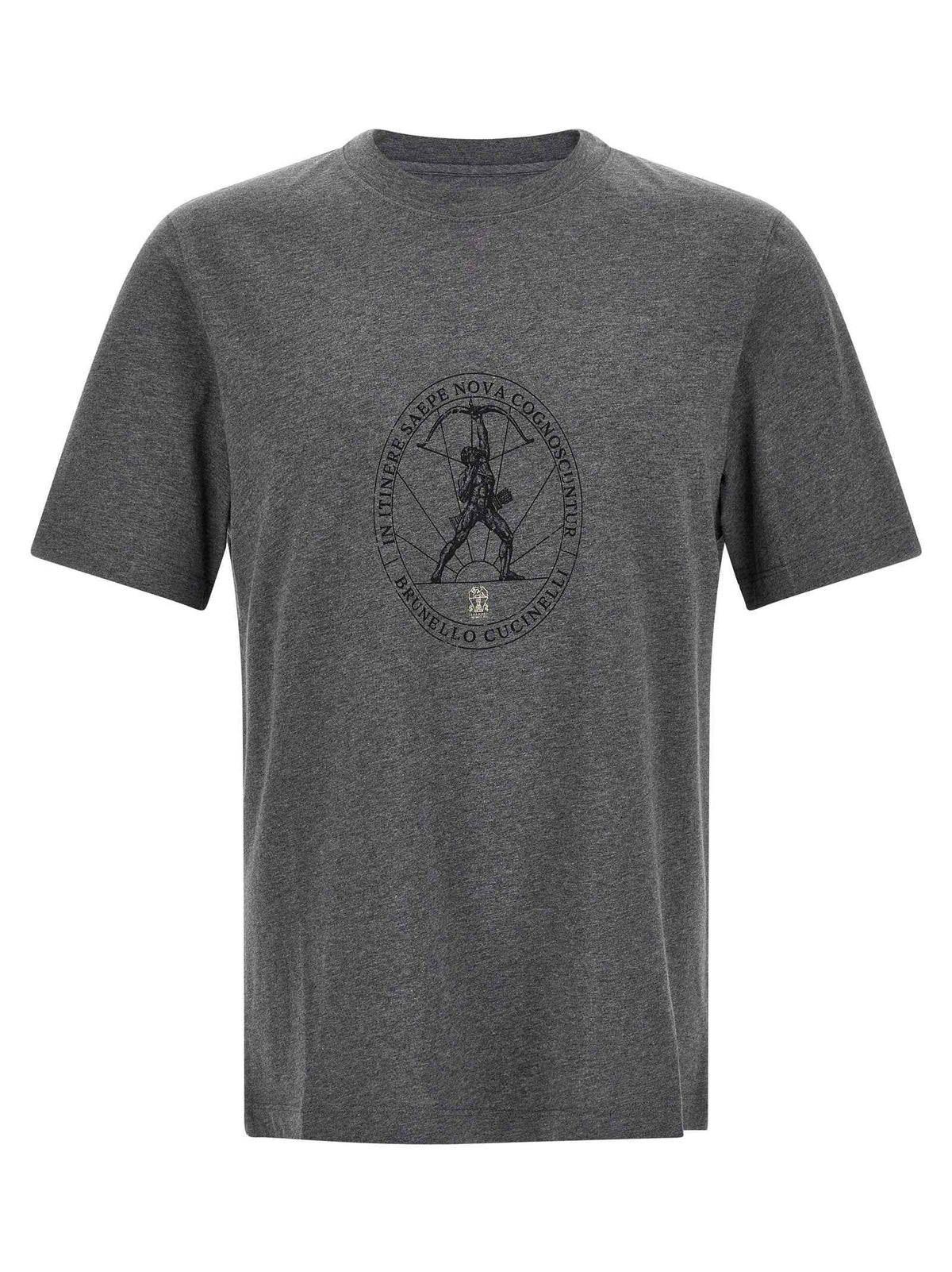 Brunello Cucinelli Gray Cotton T-Shirt