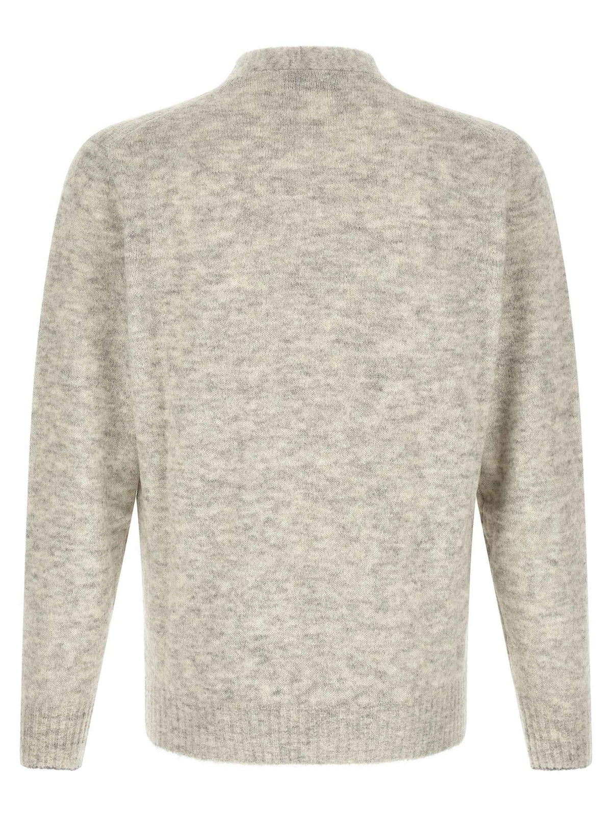 Brunello Cucinelli Gray Alpaca Leather Cardigan