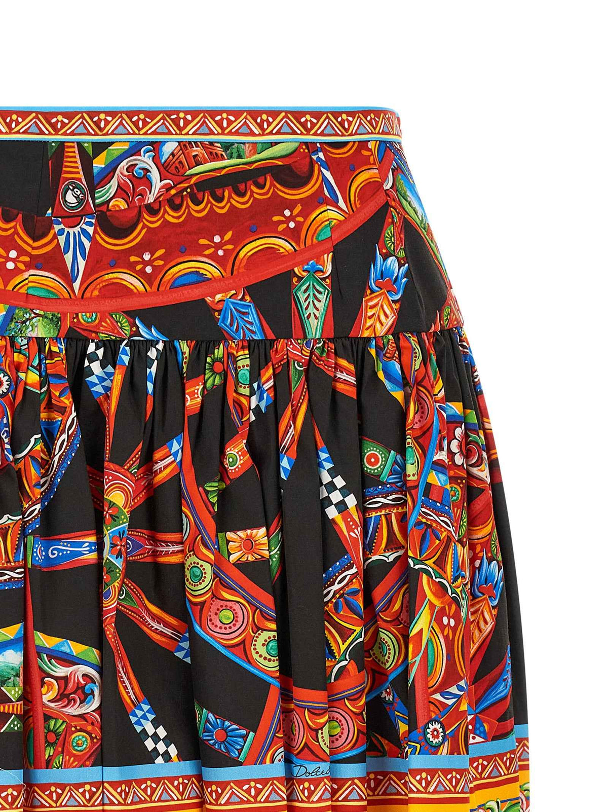 Dolce & Gabbana Multicolor Cotton Long Skirt