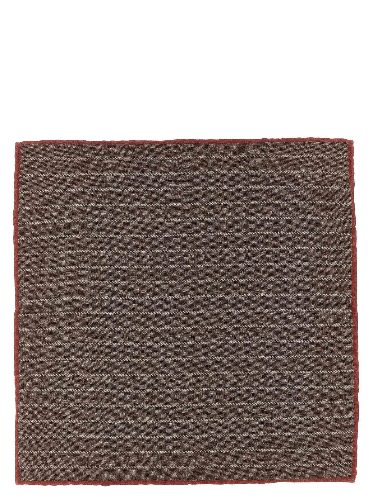 Brunello Cucinelli Brown Silk Scarf