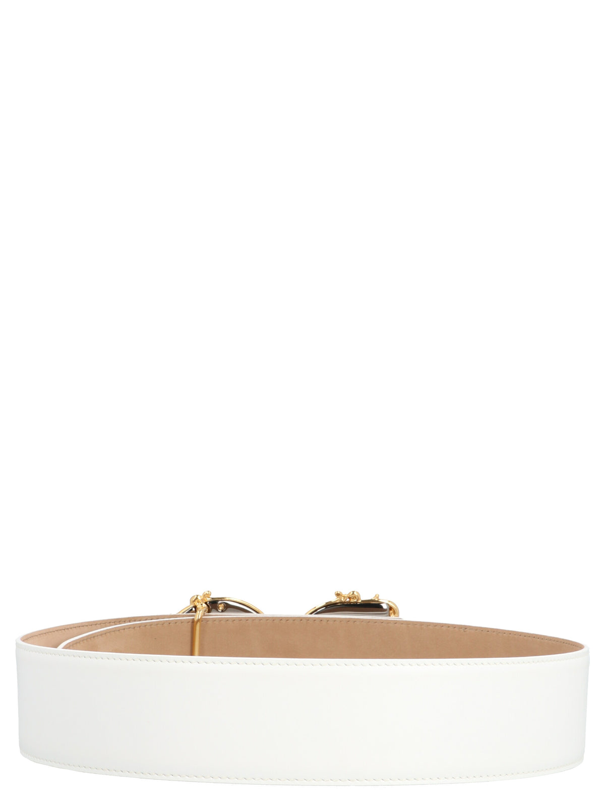 Dolce & Gabbana White Calfskin Regular Belt