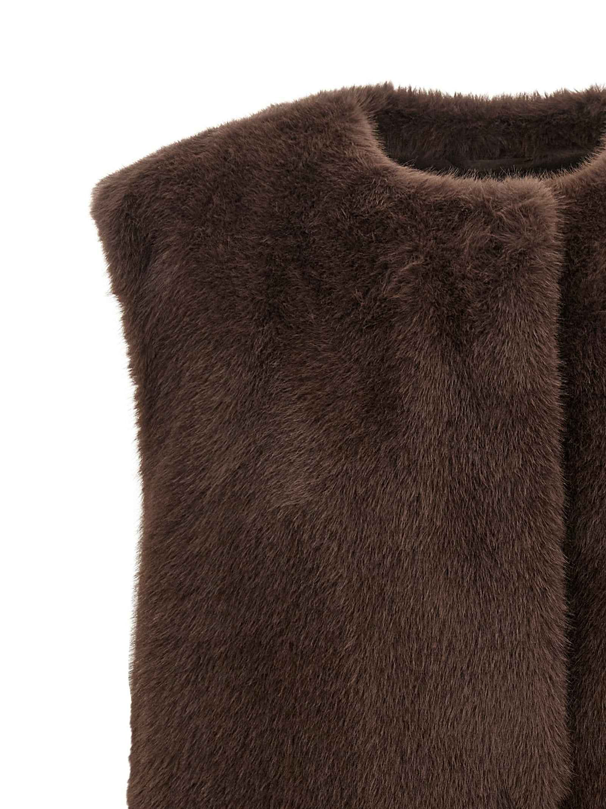 Herno Brown Polyester Sleeveless Jacket