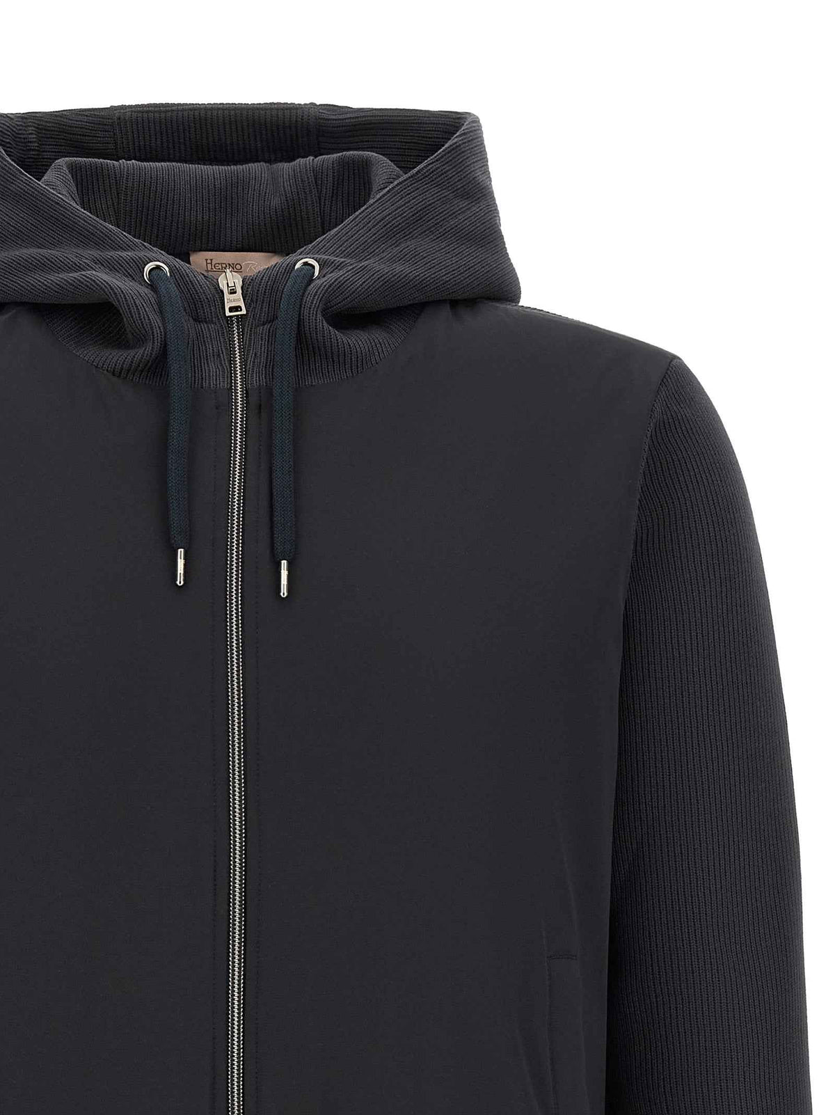 Herno Blue Cotton Shell Jacket
