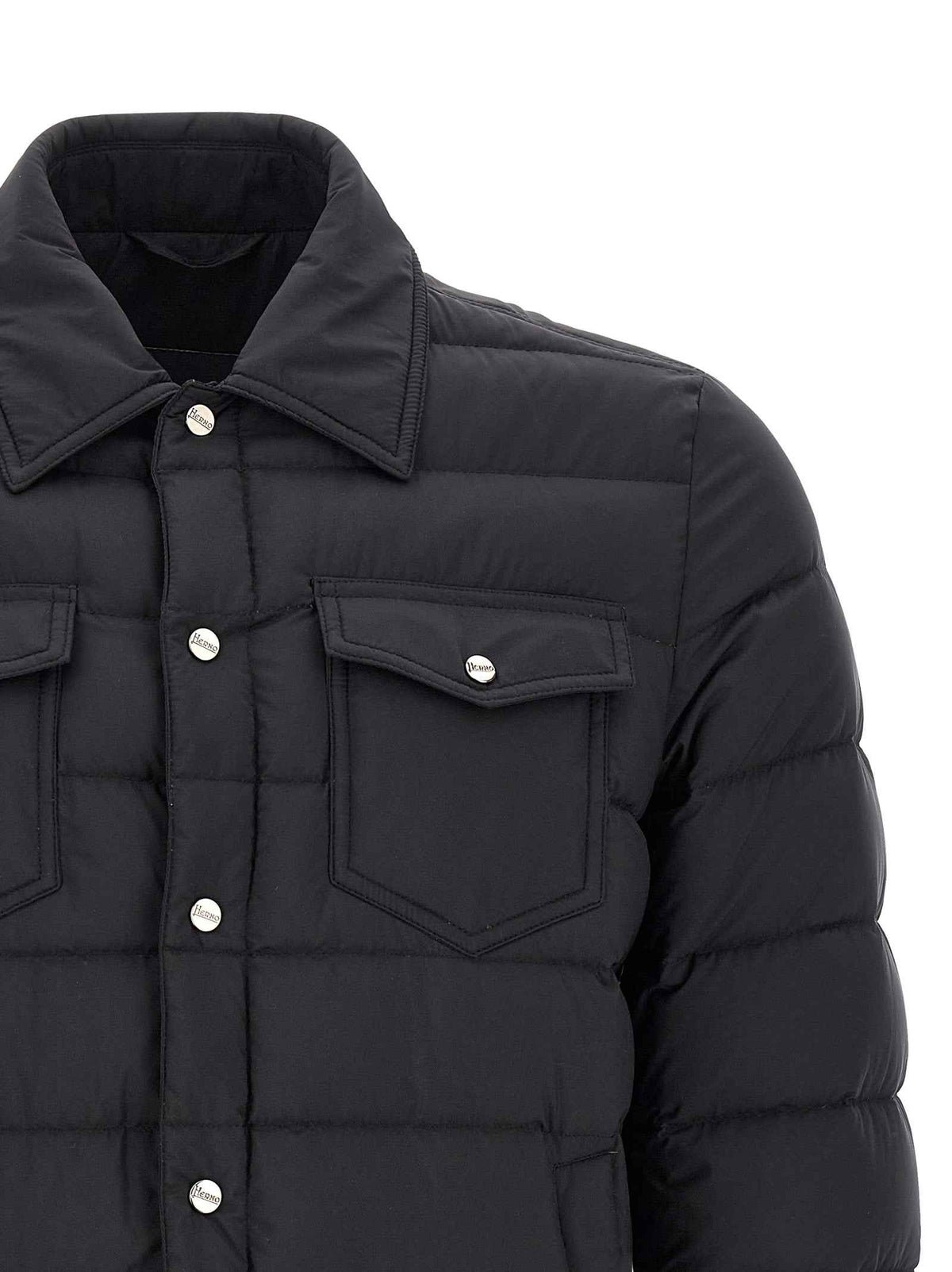Herno Black Polyamide Full-Length Jacket
