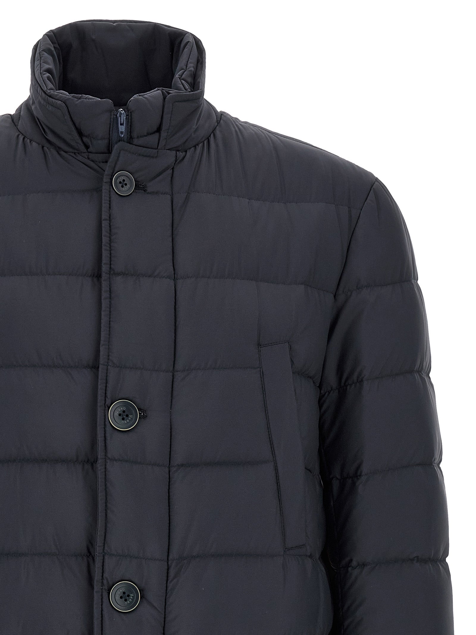 Herno Blue Polyamide Coat