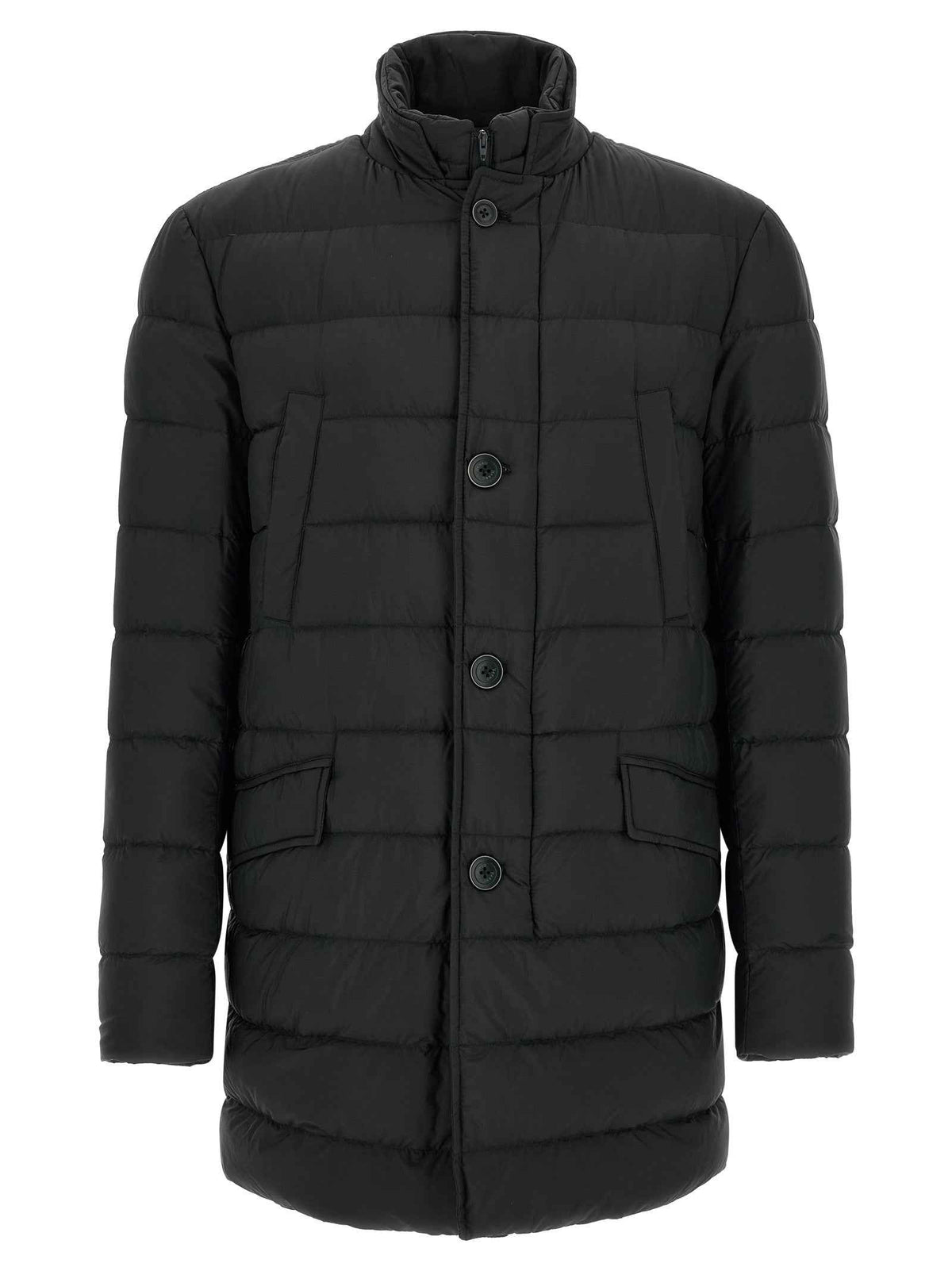 Herno Black Polyamide Full-Length Jacket