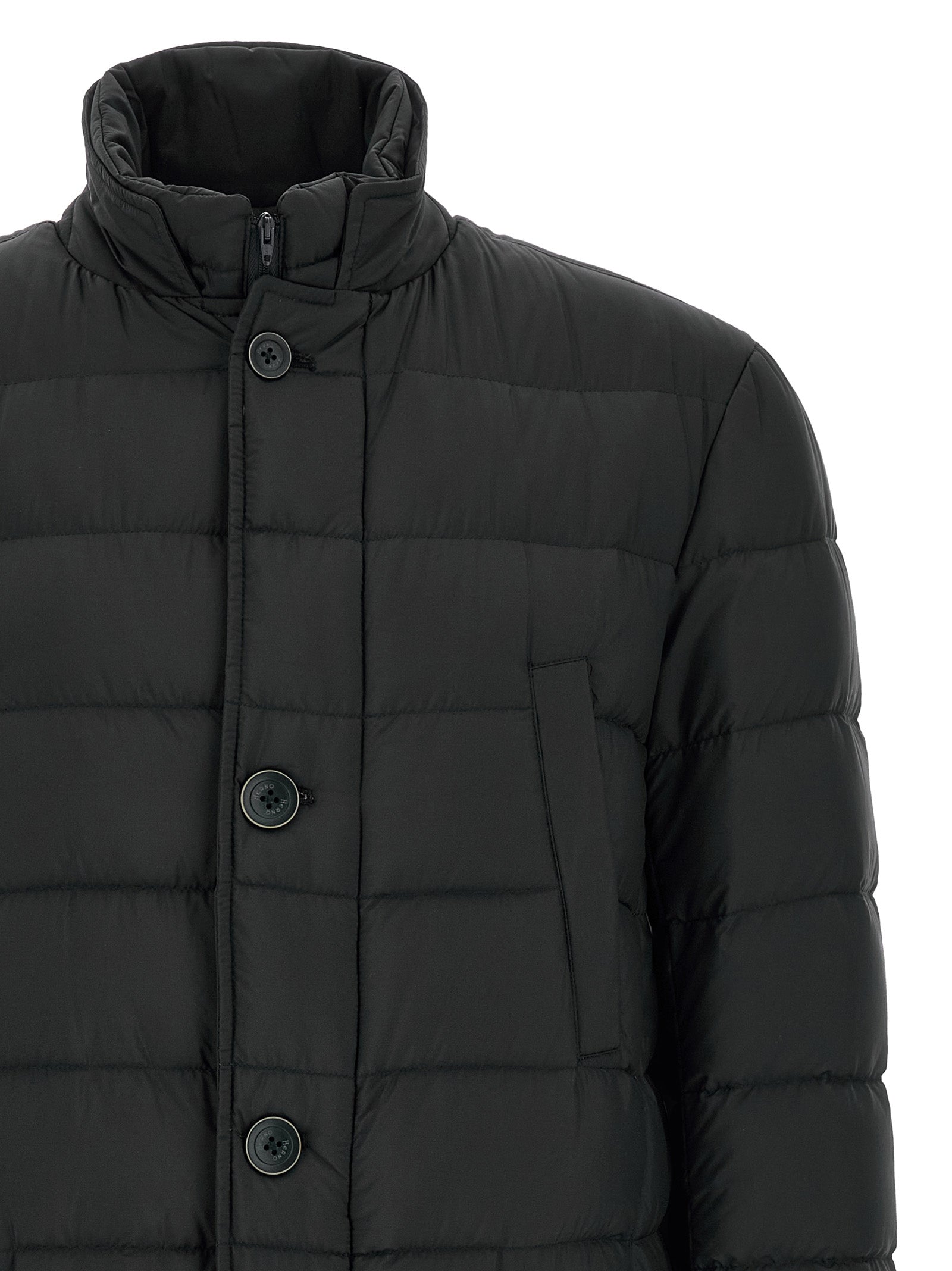 Herno Black Polyamide Full-Length Jacket