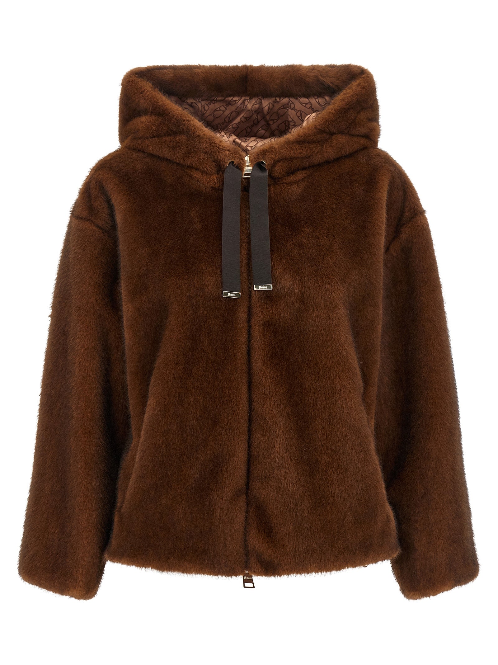 Herno Brown Polyester Bomber