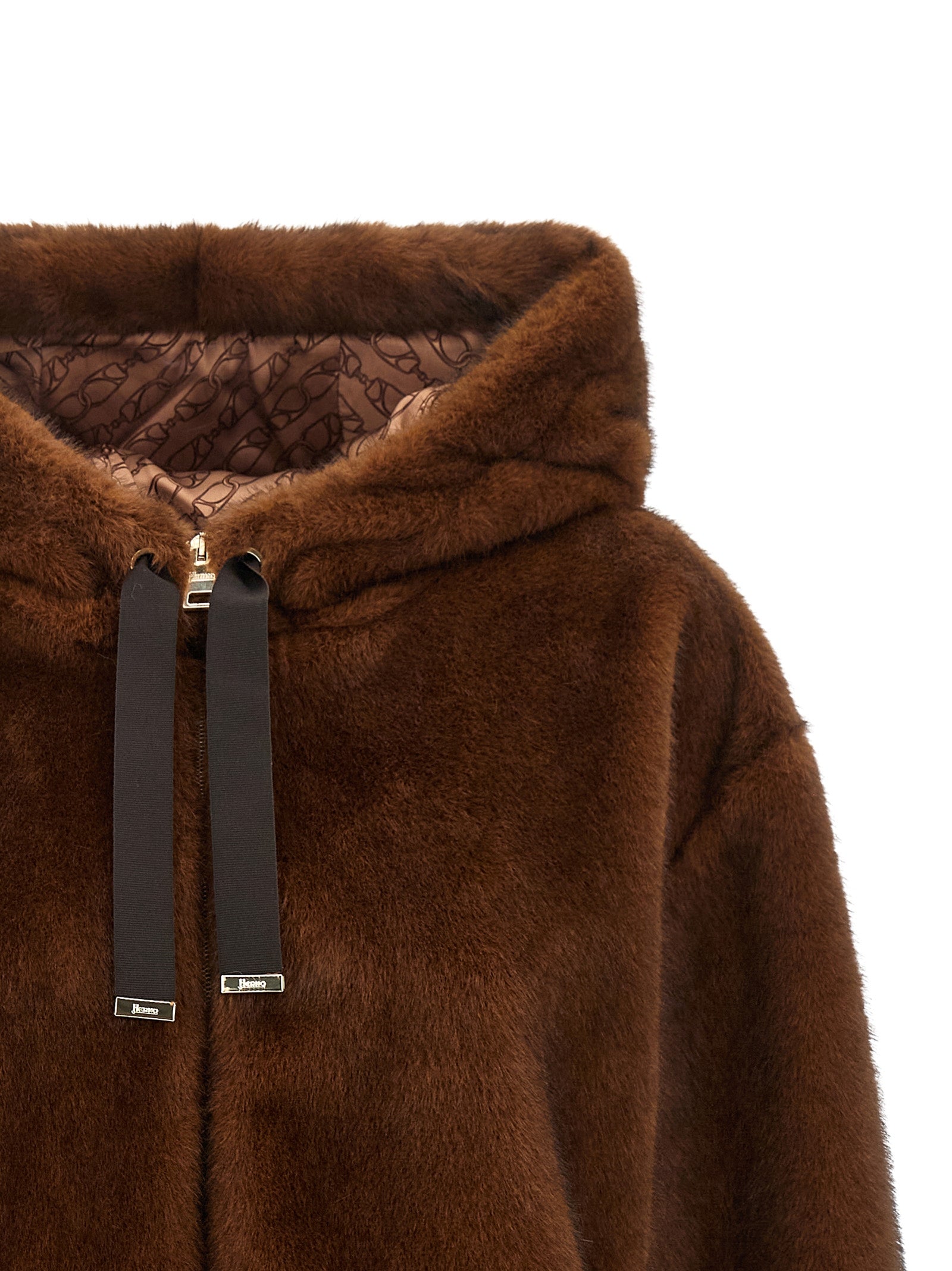 Herno Brown Polyester Bomber