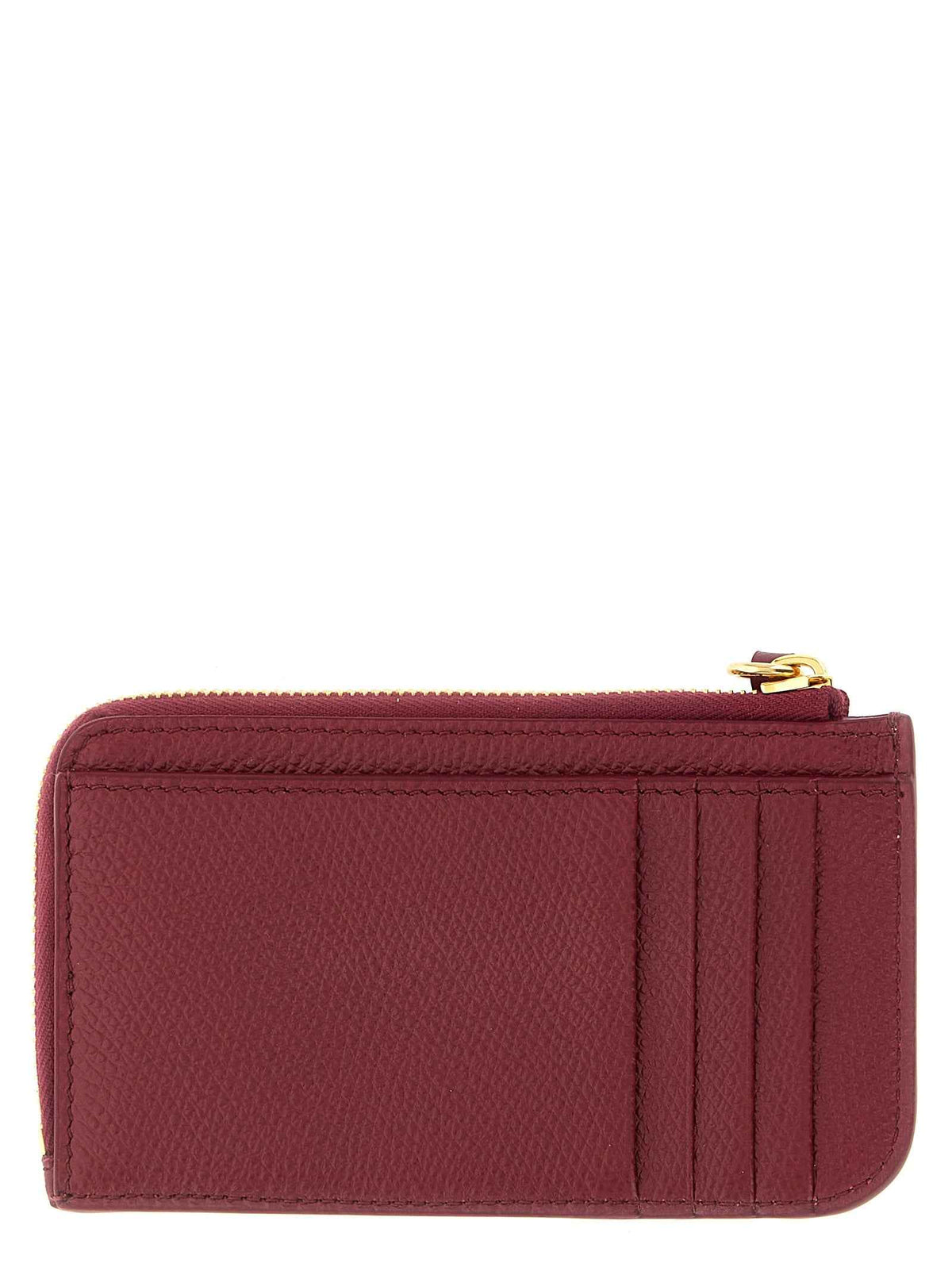 Valentino Garavani Bordeaux Lamb Leather Cardholder
