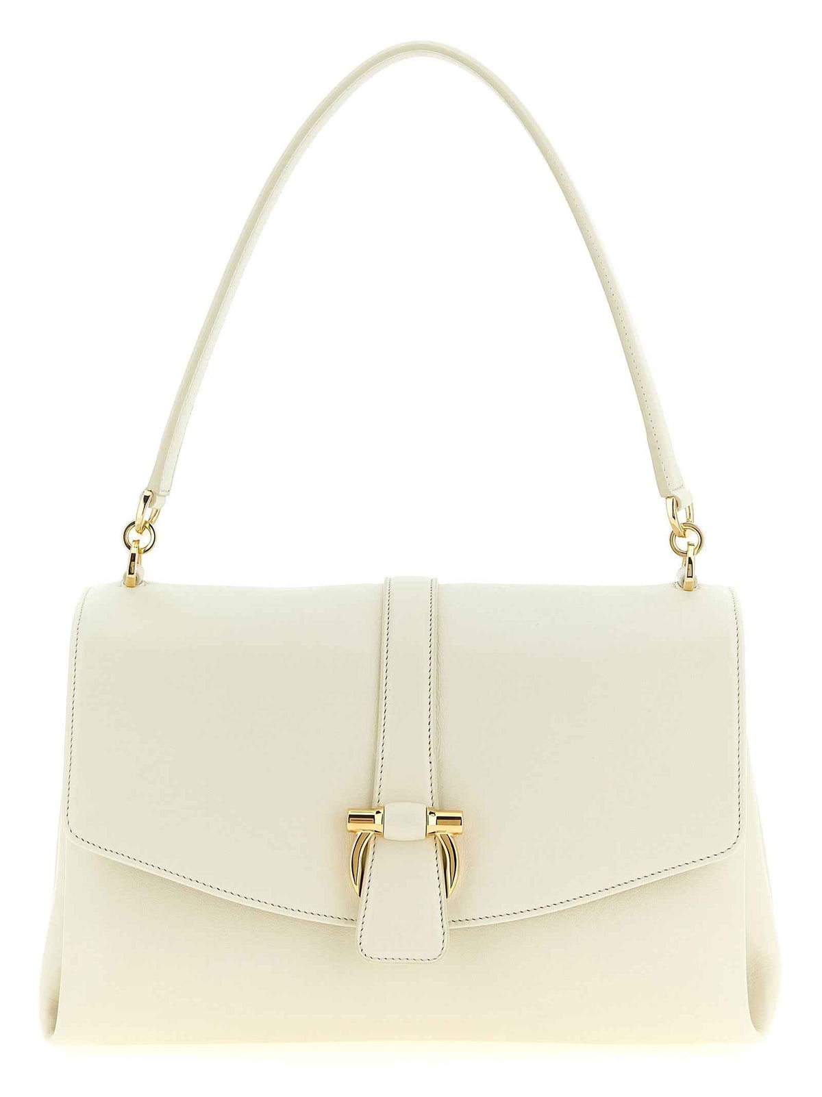 Ferragamo White Calfskin Shoulder Bag