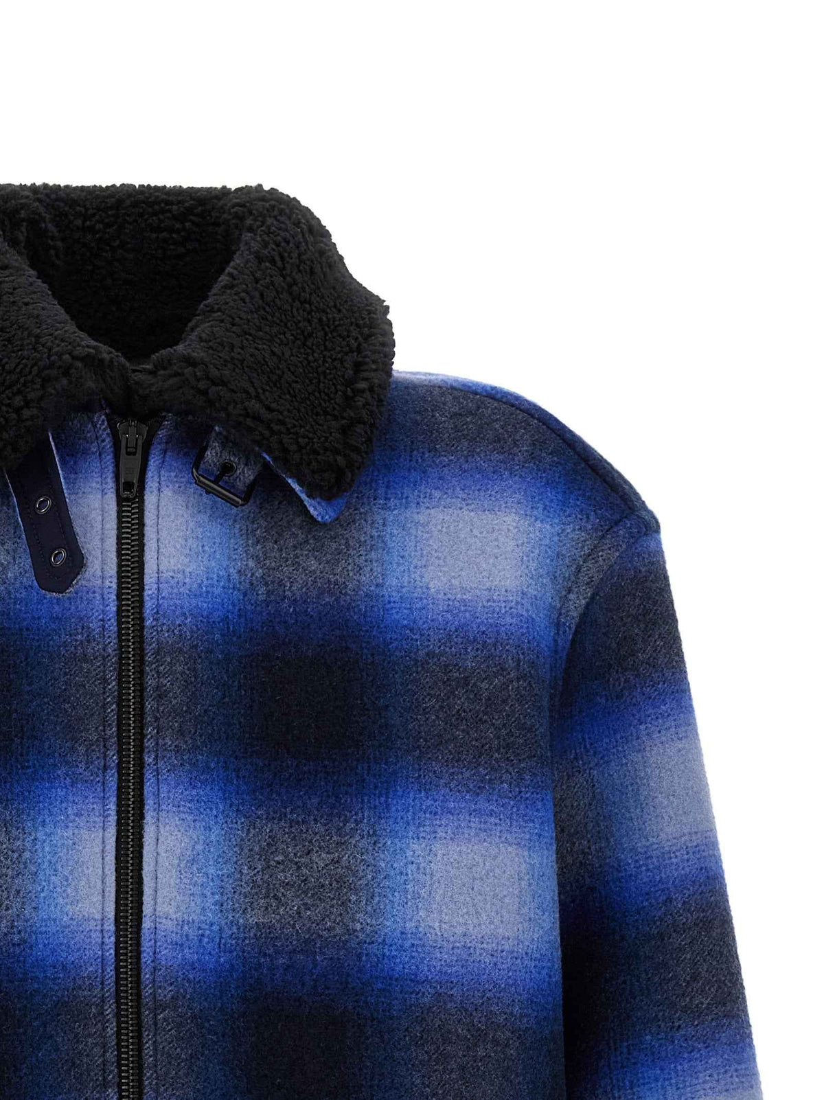 Balenciaga Blue Virgin Wool Bomber