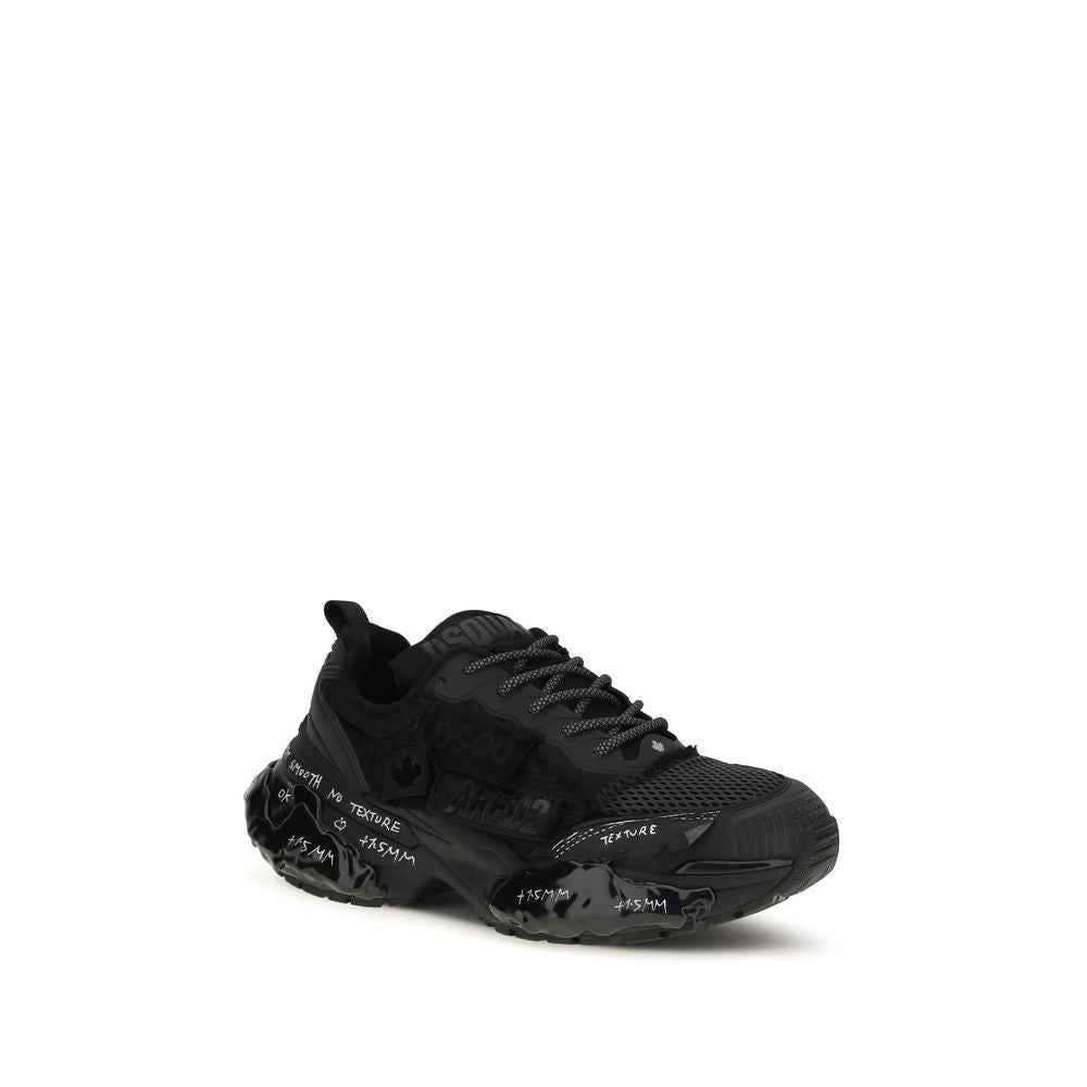 Dsquared² Black Polyester Athletic Sneakers
