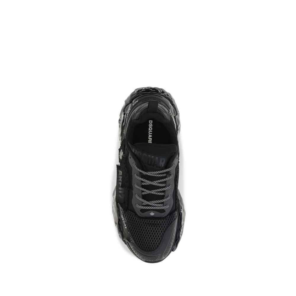 Dsquared² Black Polyester Athletic Sneakers