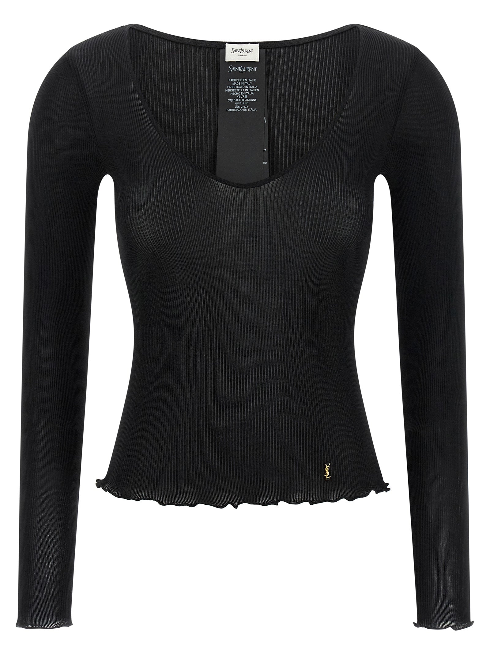 Saint Laurent Black Silk Shirt