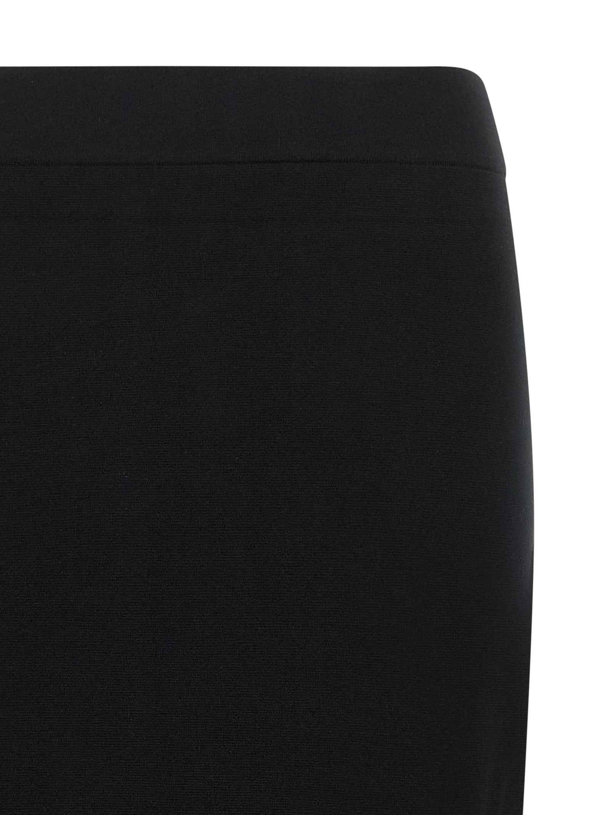Max Mara Black Viscose Midi Skirt