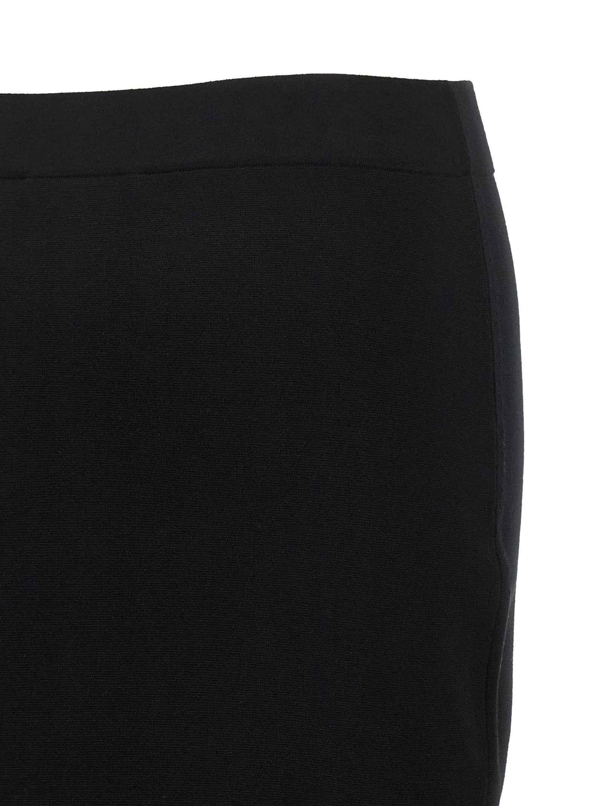 Max Mara Black Viscose Midi Skirt