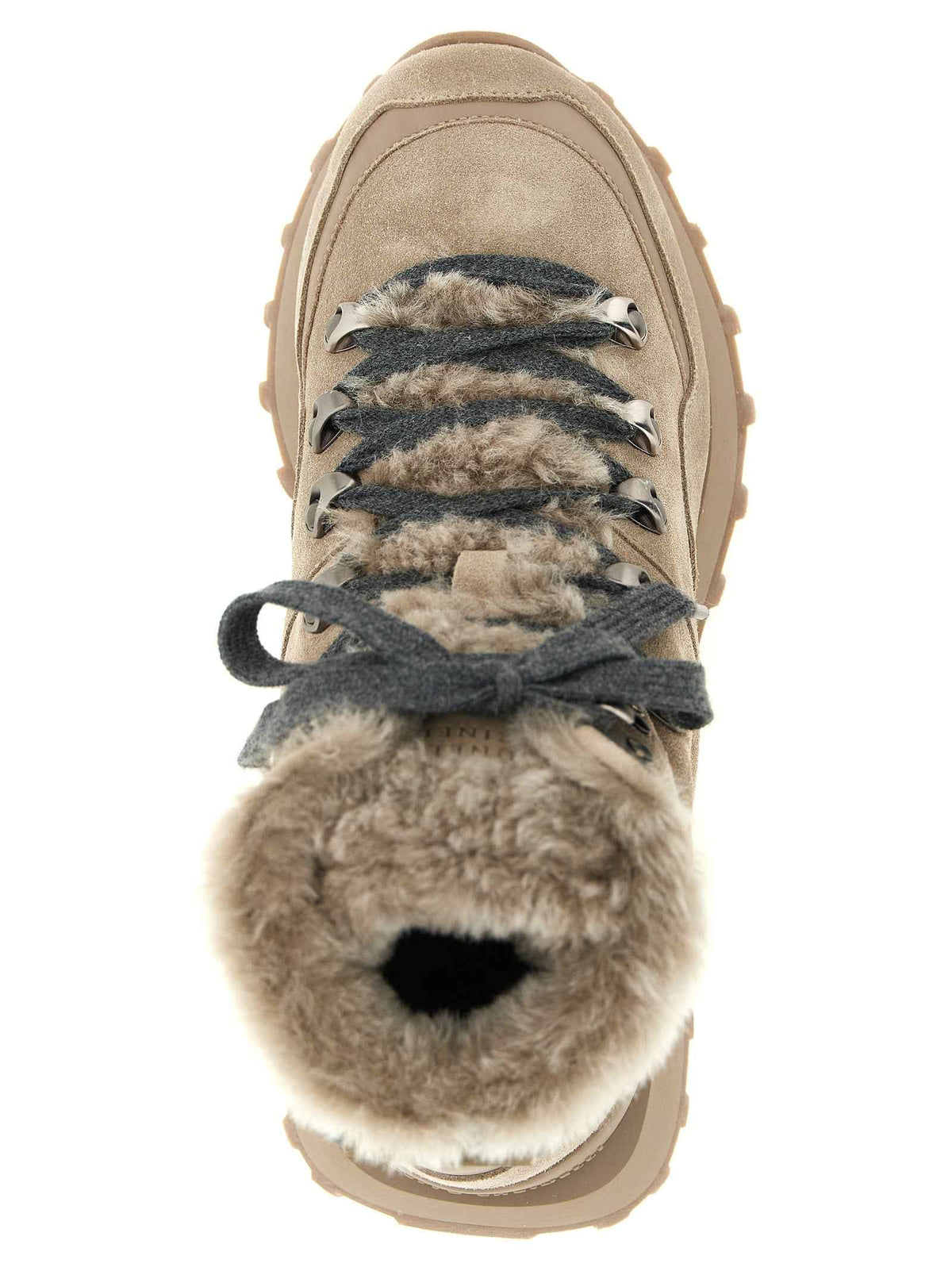 Brunello Cucinelli Beige Calfskin Ankle Boots