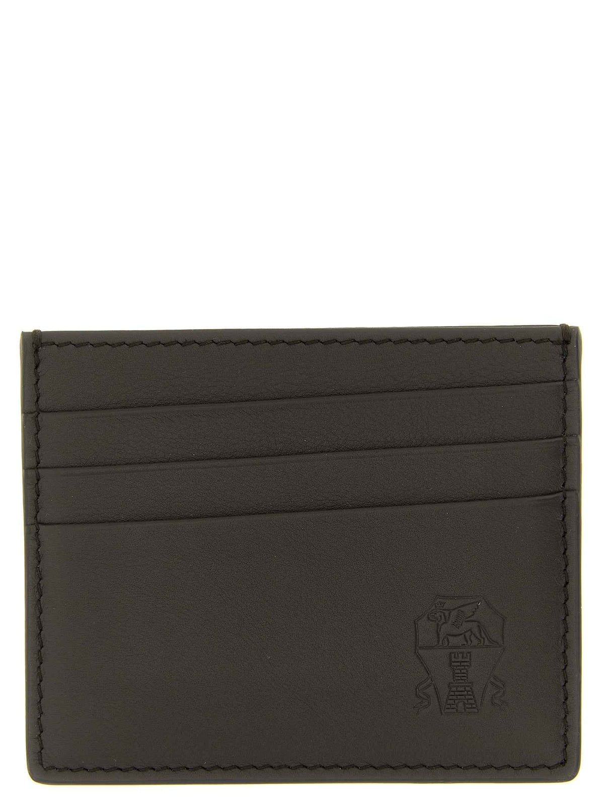 Brunello Cucinelli Black Calfskin Cardholder