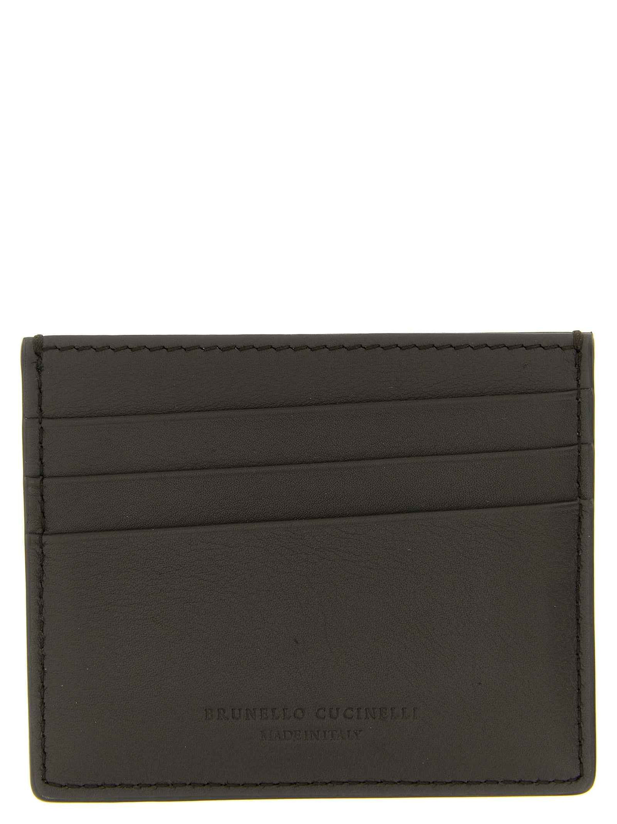 Brunello Cucinelli Black Calfskin Cardholder