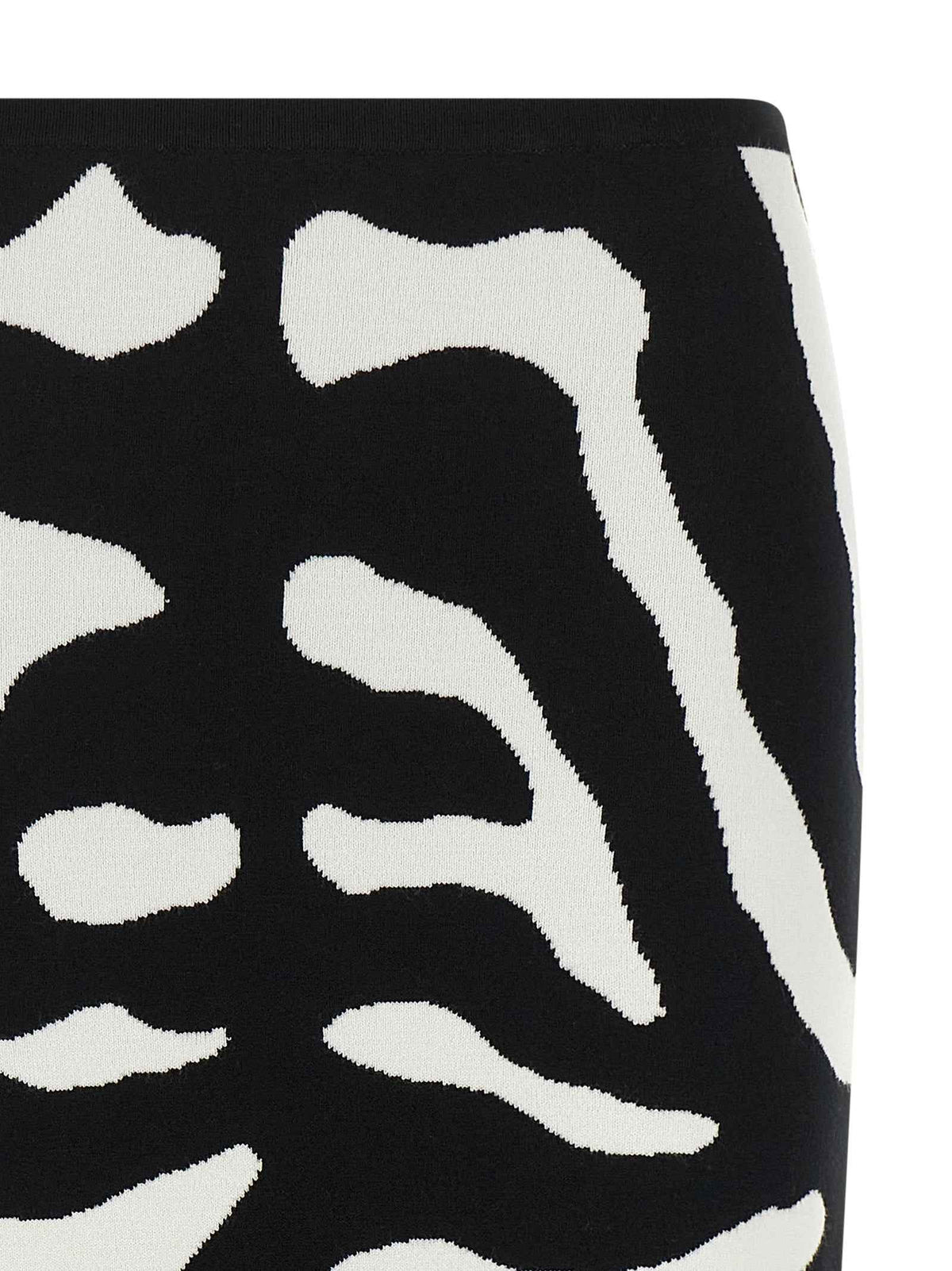 Moschino Bicolor Viscose Midi Skirt