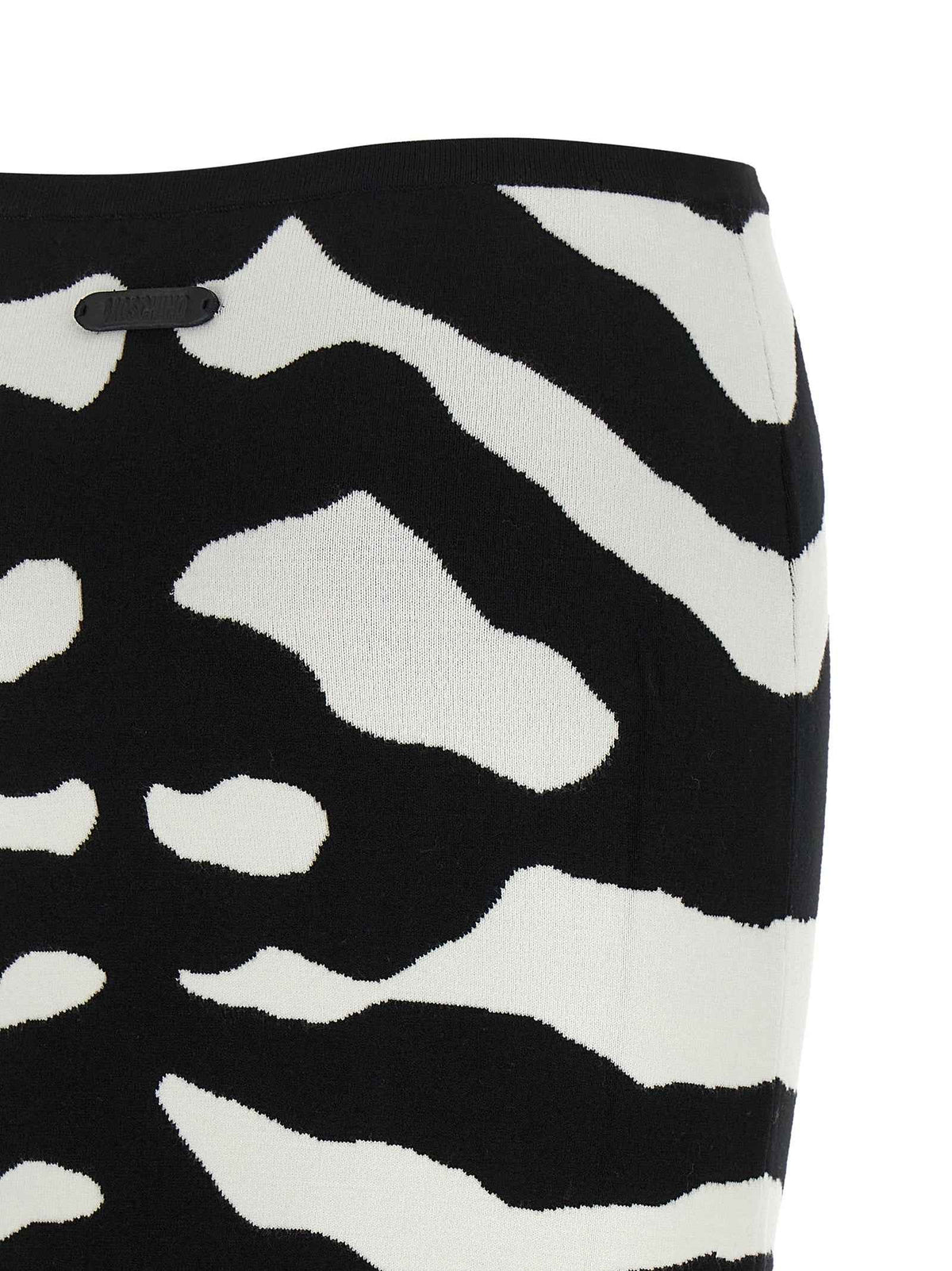 Moschino Bicolor Viscose Midi Skirt