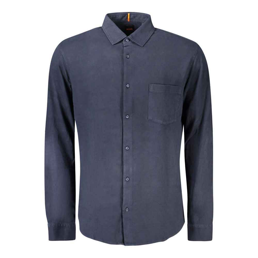 Hugo Boss Blue Cotton Men's Shirt