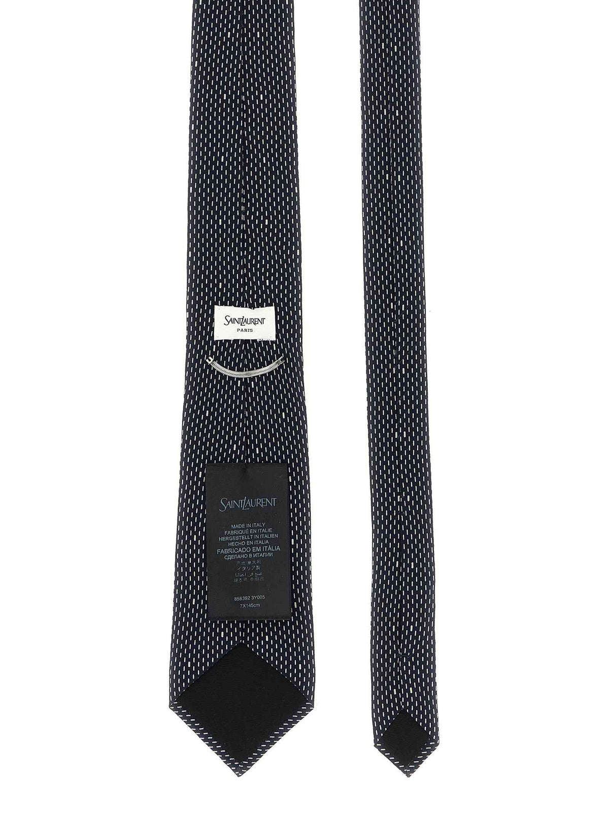 Saint Laurent Blue Silk Tie