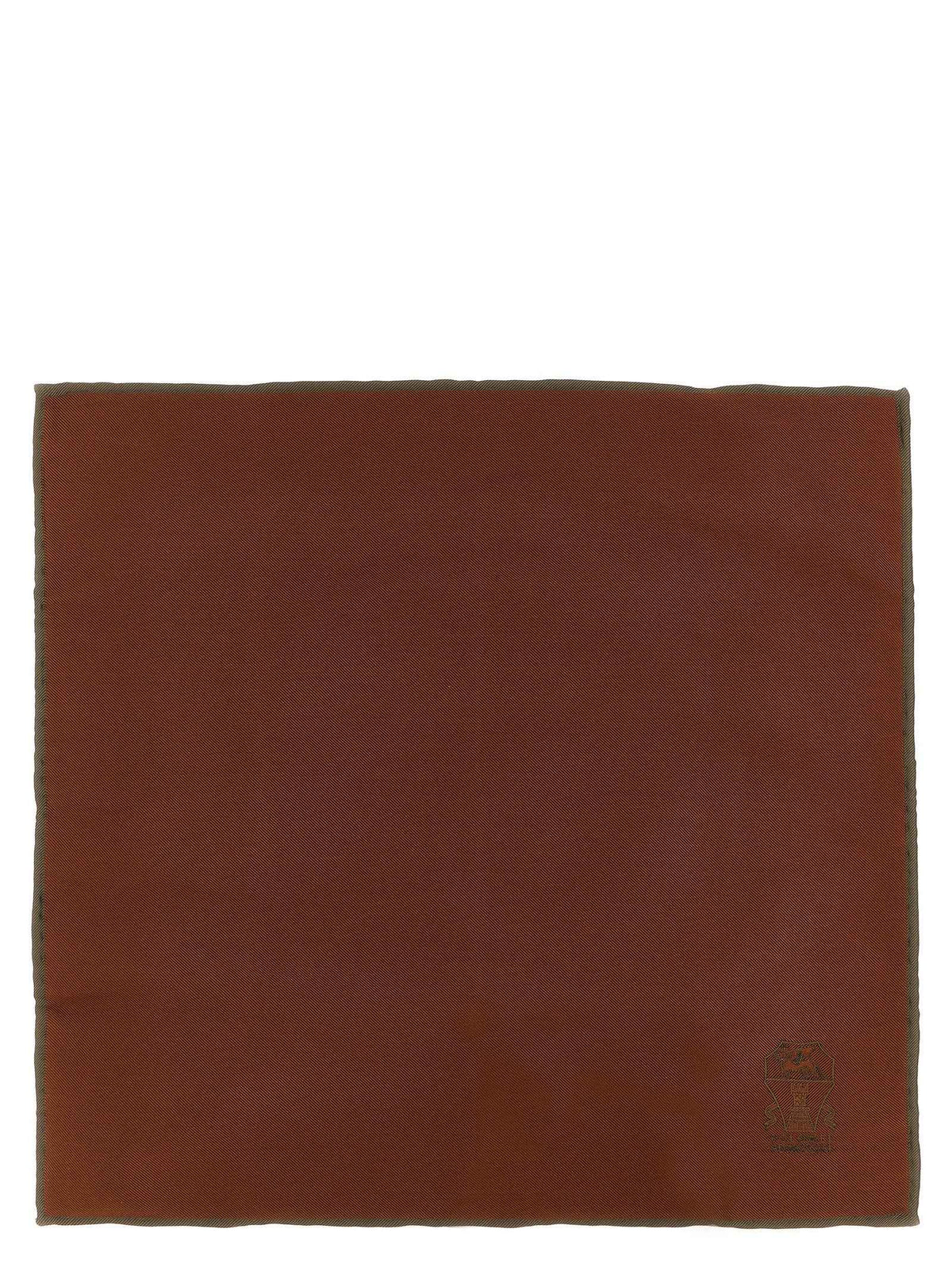 Brunello Cucinelli Brown Silk Scarf