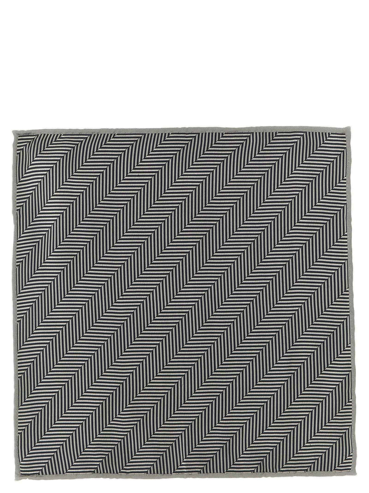 Brunello Cucinelli Gray Silk Pocket Square
