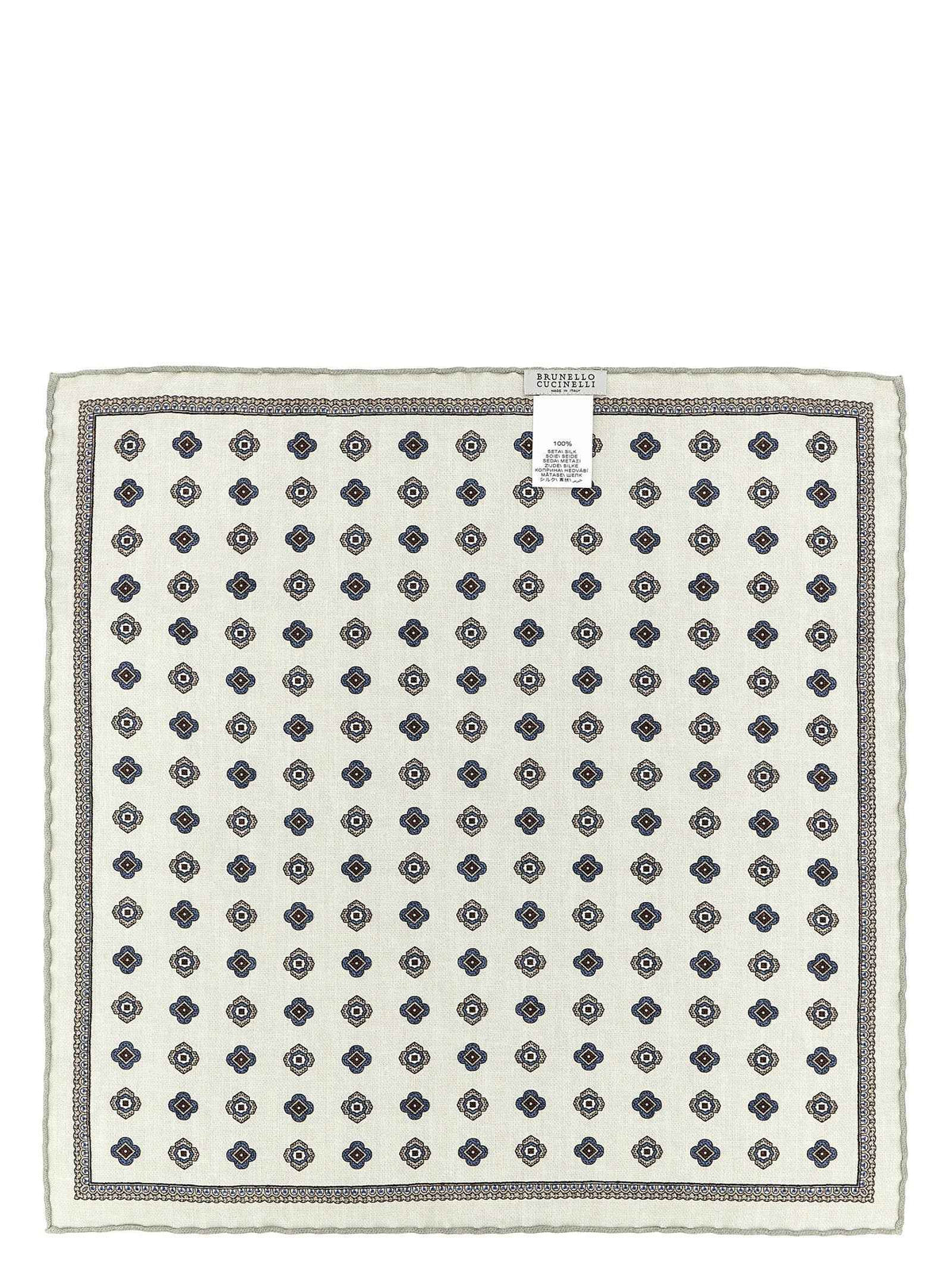 Brunello Cucinelli Multicolor Silk Pocket Square