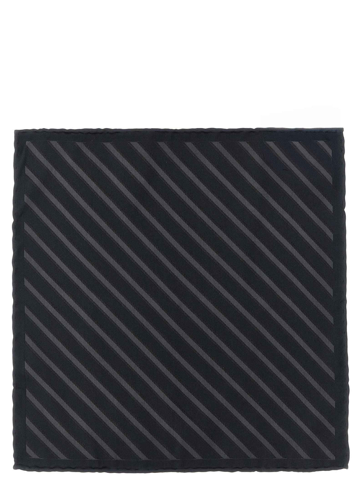 Brunello Cucinelli Gray Silk Pocket Square