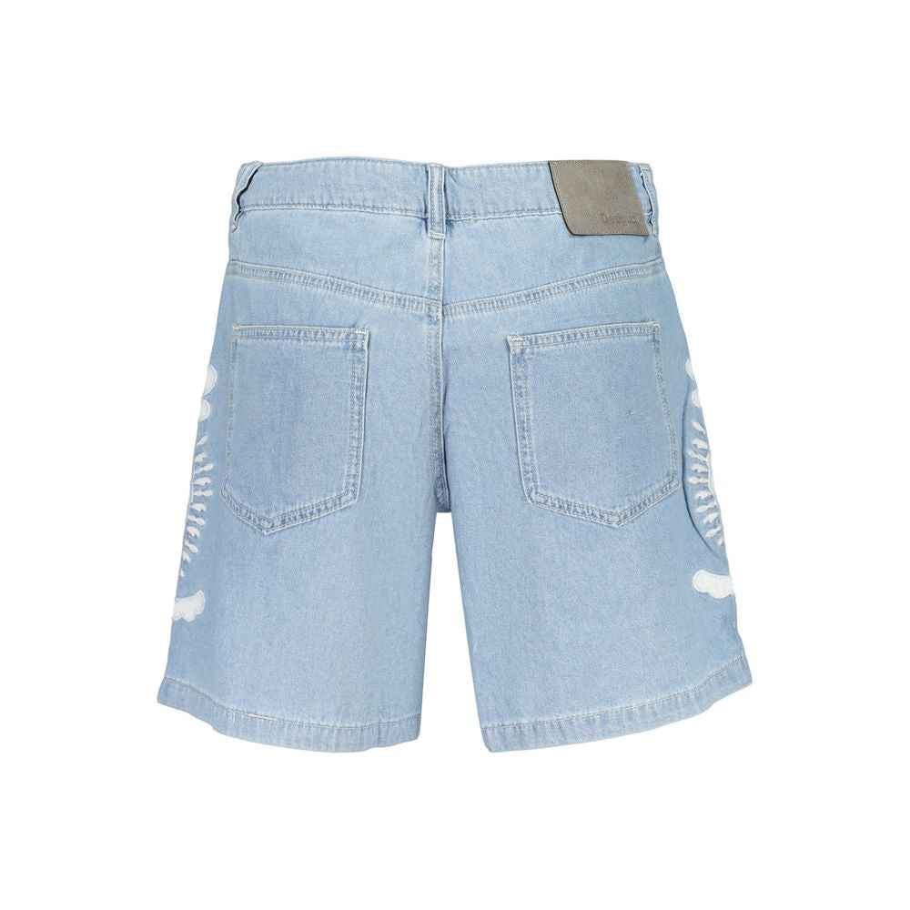 Desigual Light Blue Cotton Women's Short