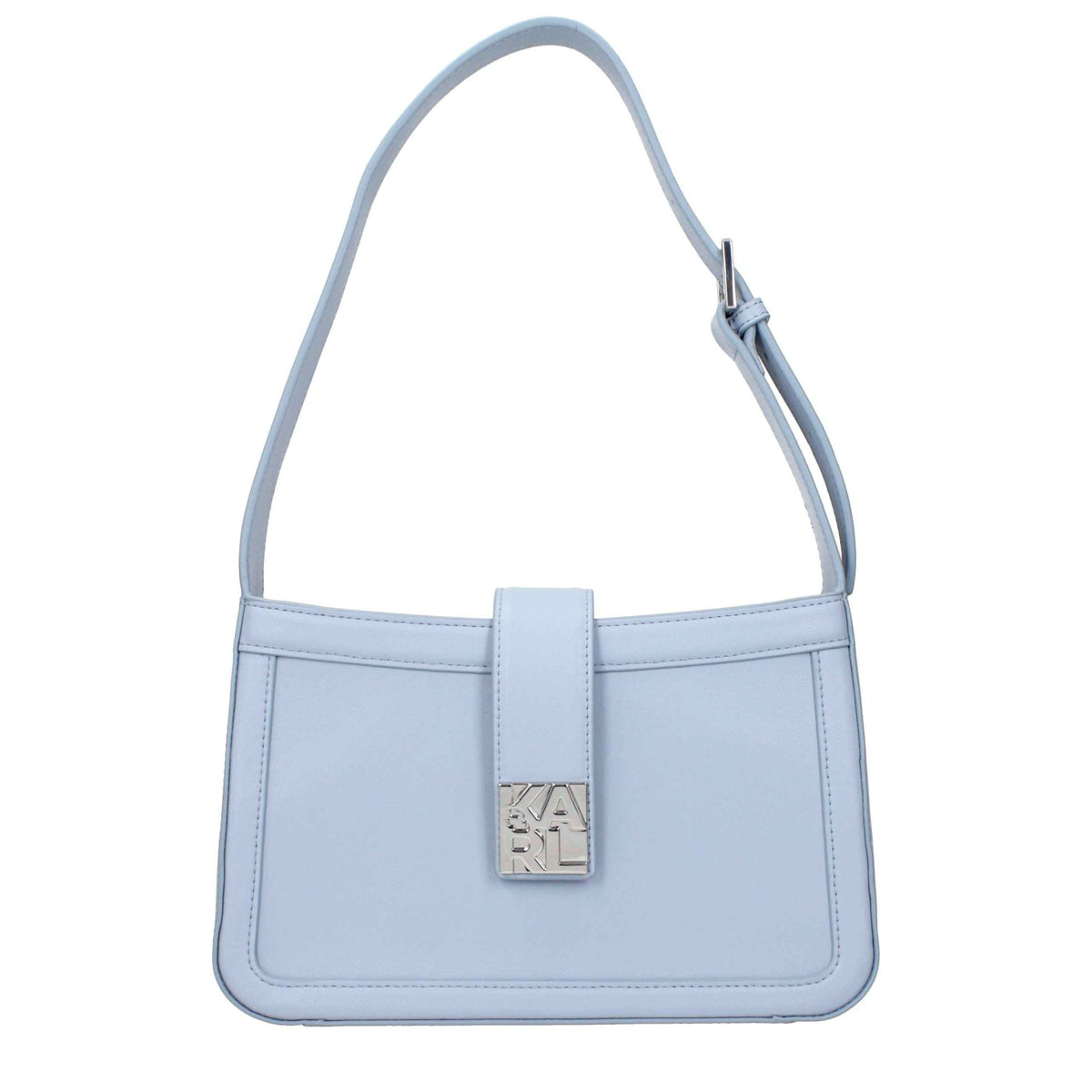 Karl Lagerfeld Light Blue Leather Shoulder Bag
