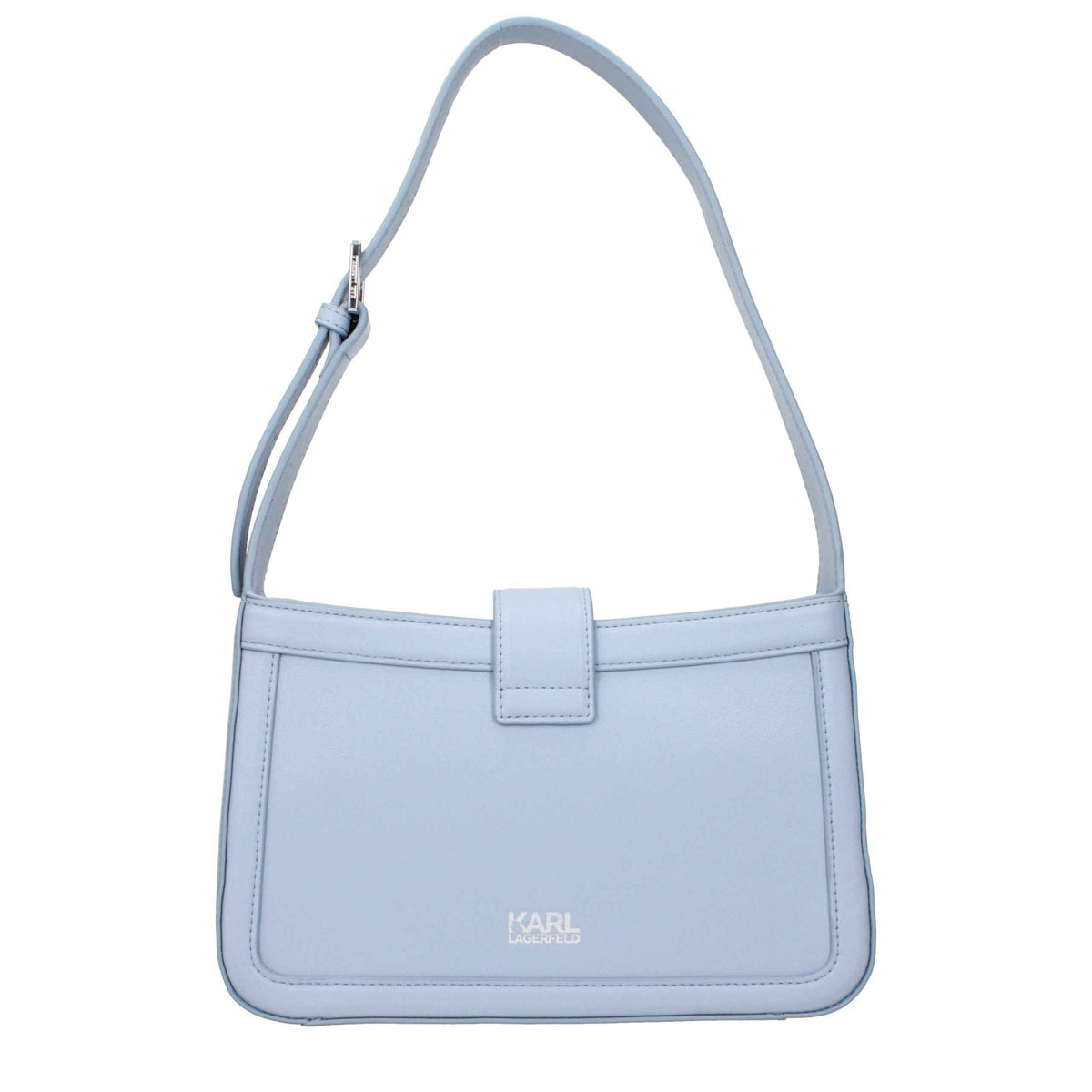 Karl Lagerfeld Light Blue Leather Shoulder Bag