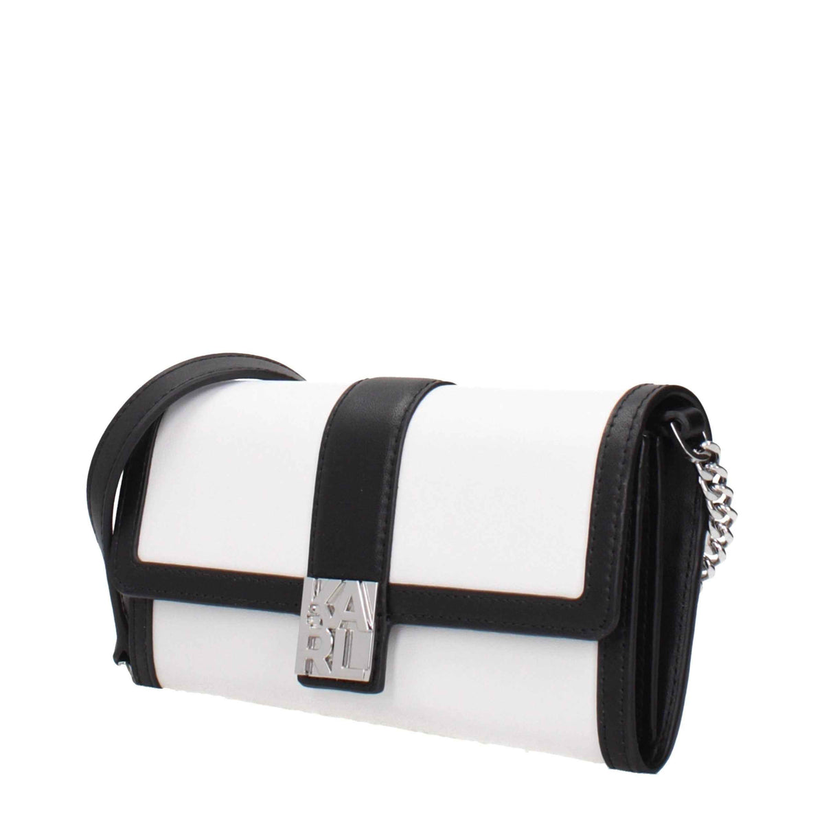 Karl Lagerfeld White Leather Clutch Bag